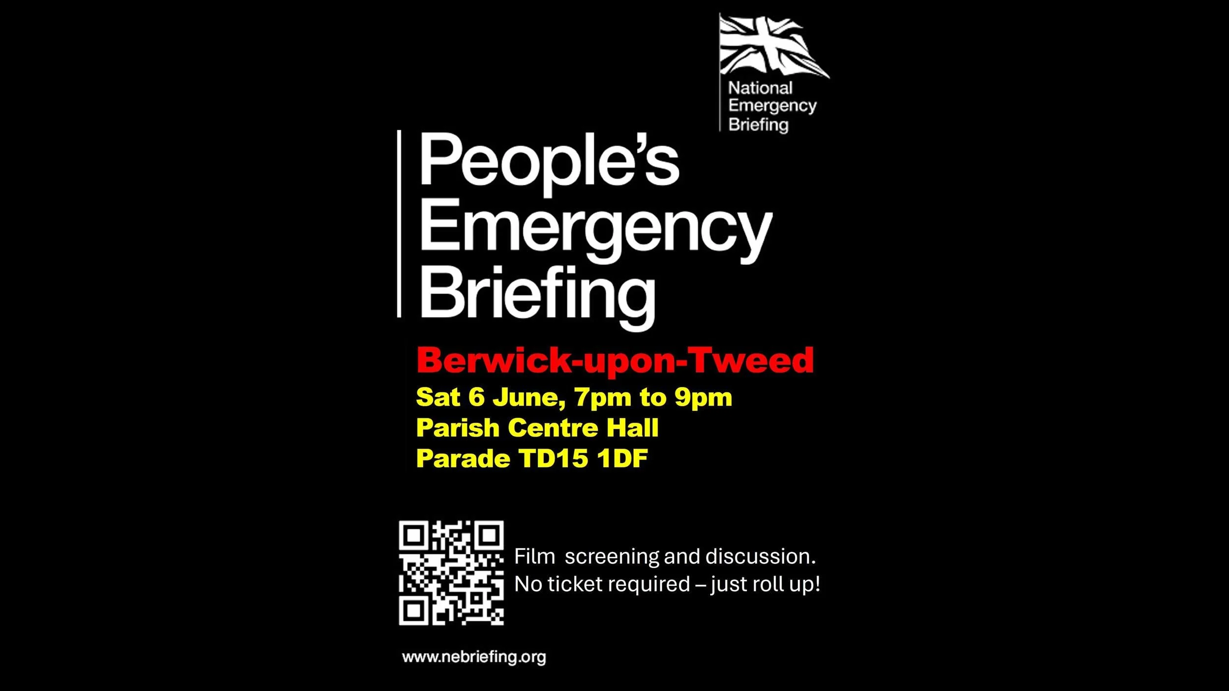 Screening of the People’s Emergency Briefing film