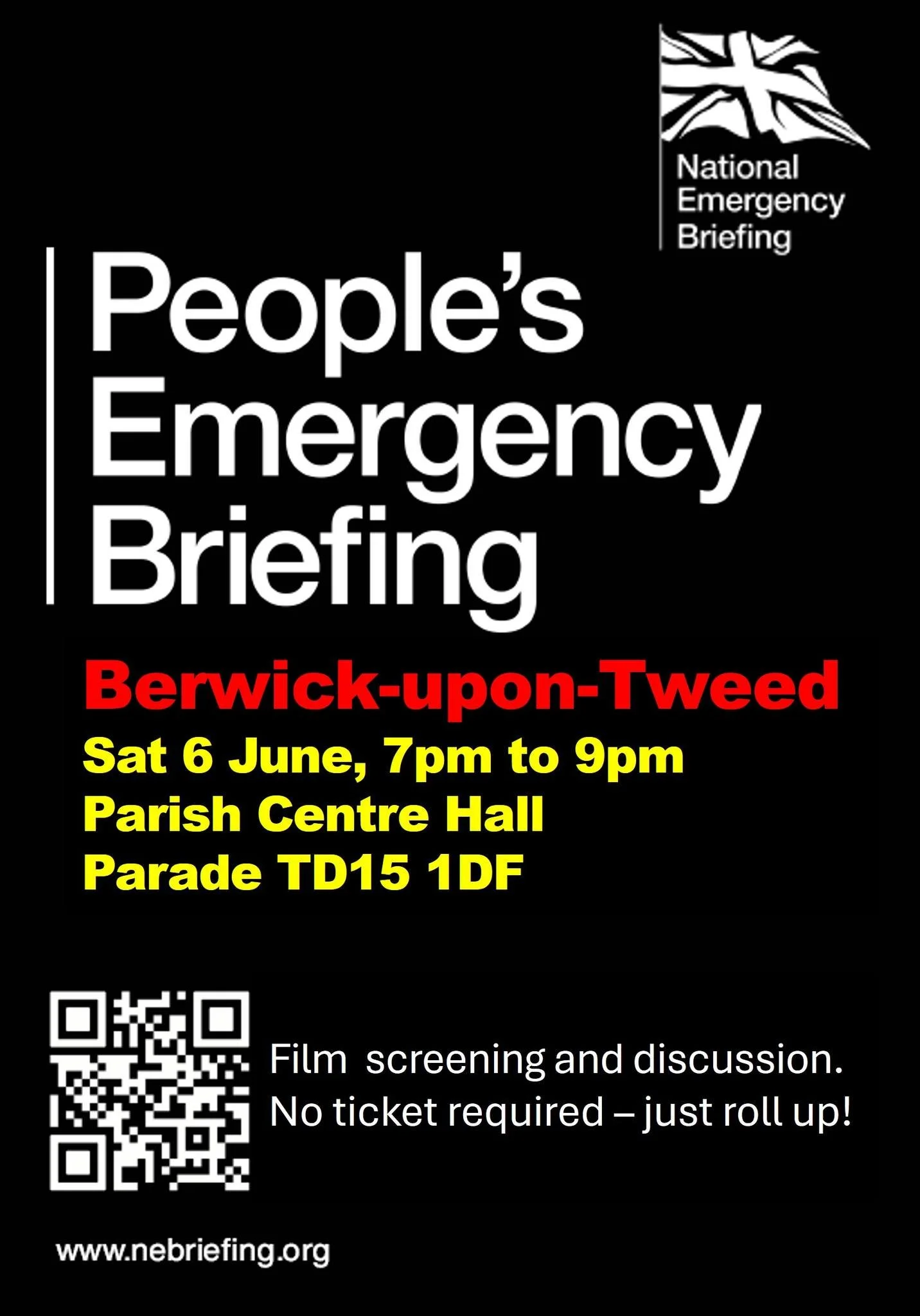 People's Emergency Briefing film screening - Berwick