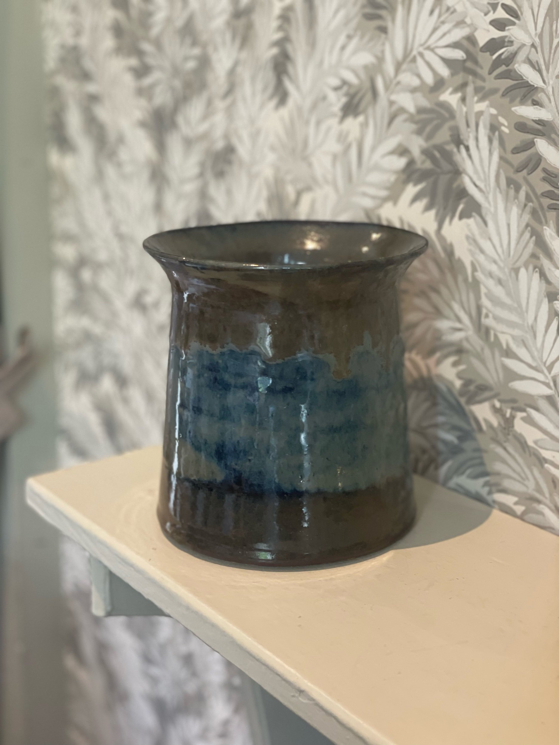 Small vase in midnight sky glaze