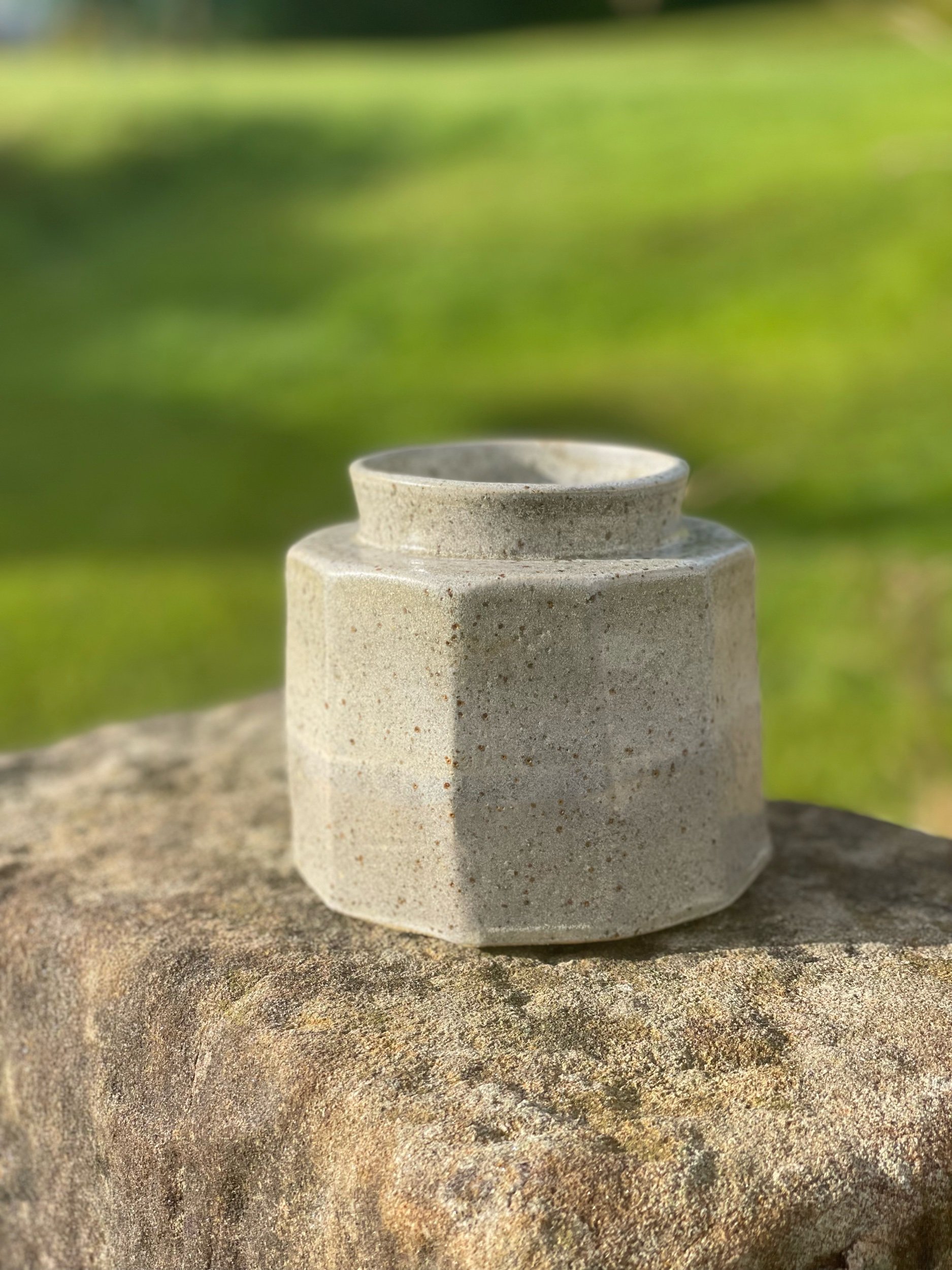 Vase in stone glaze