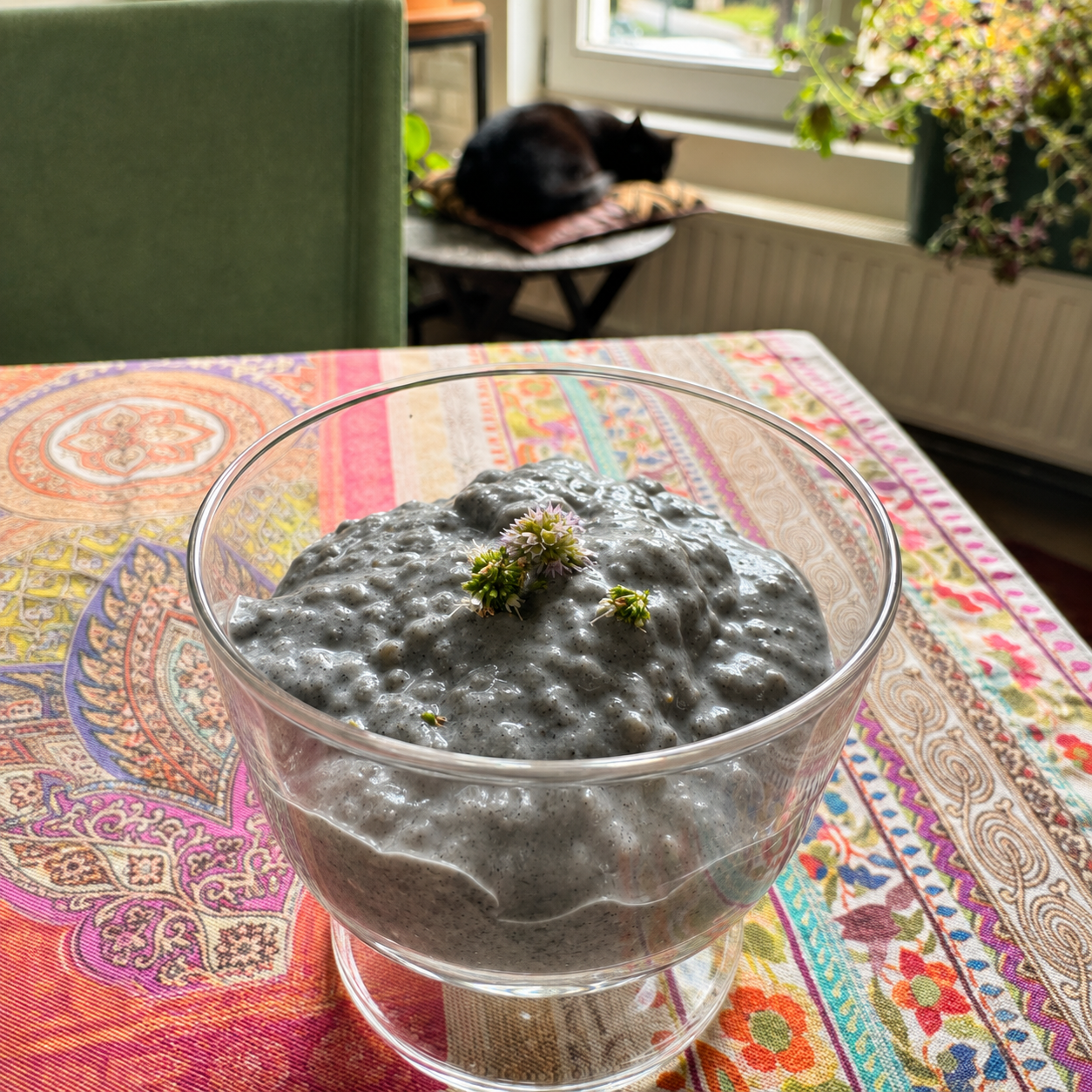 Pudding de sésame noir