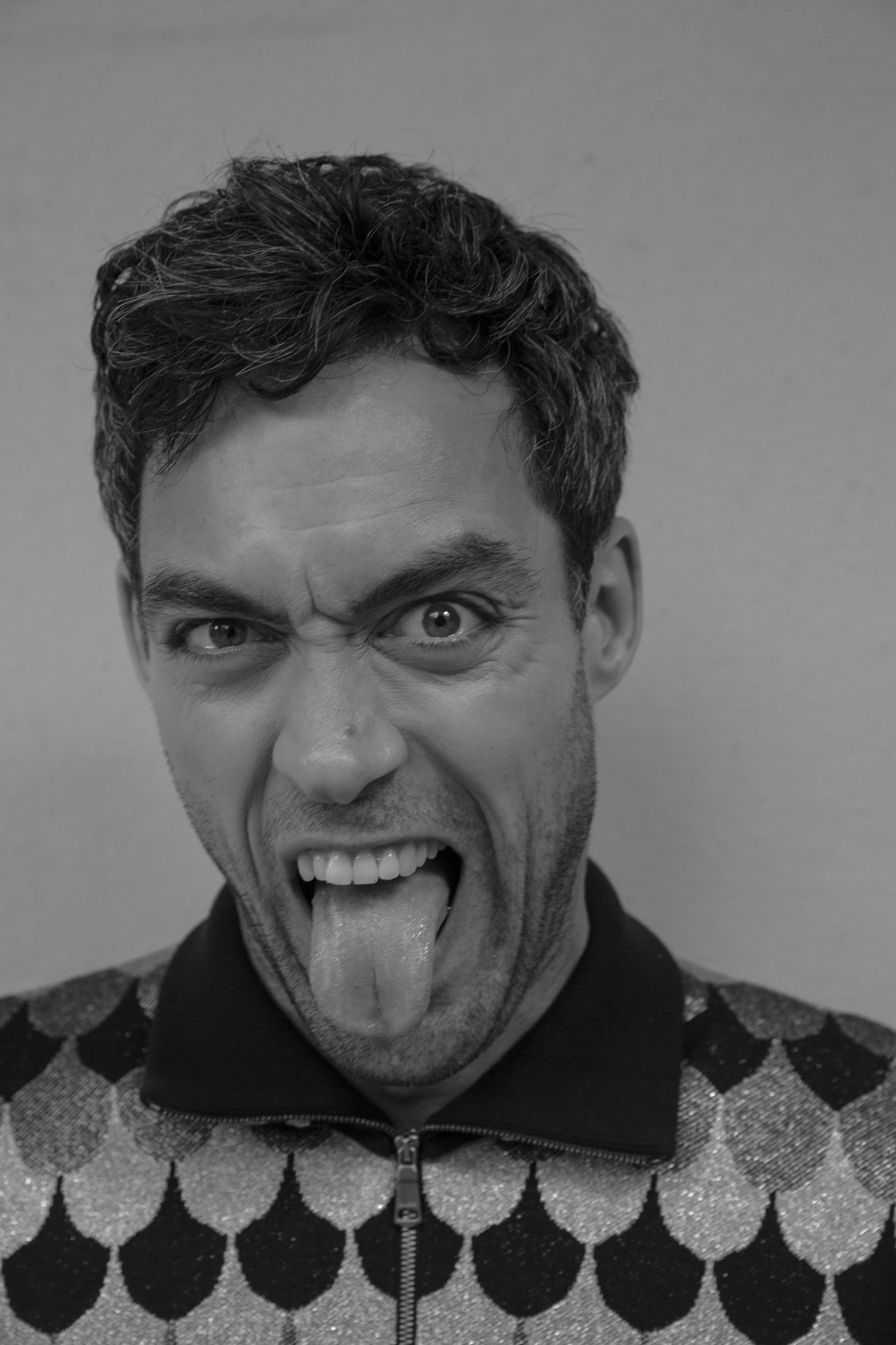 Black and white model photography.
