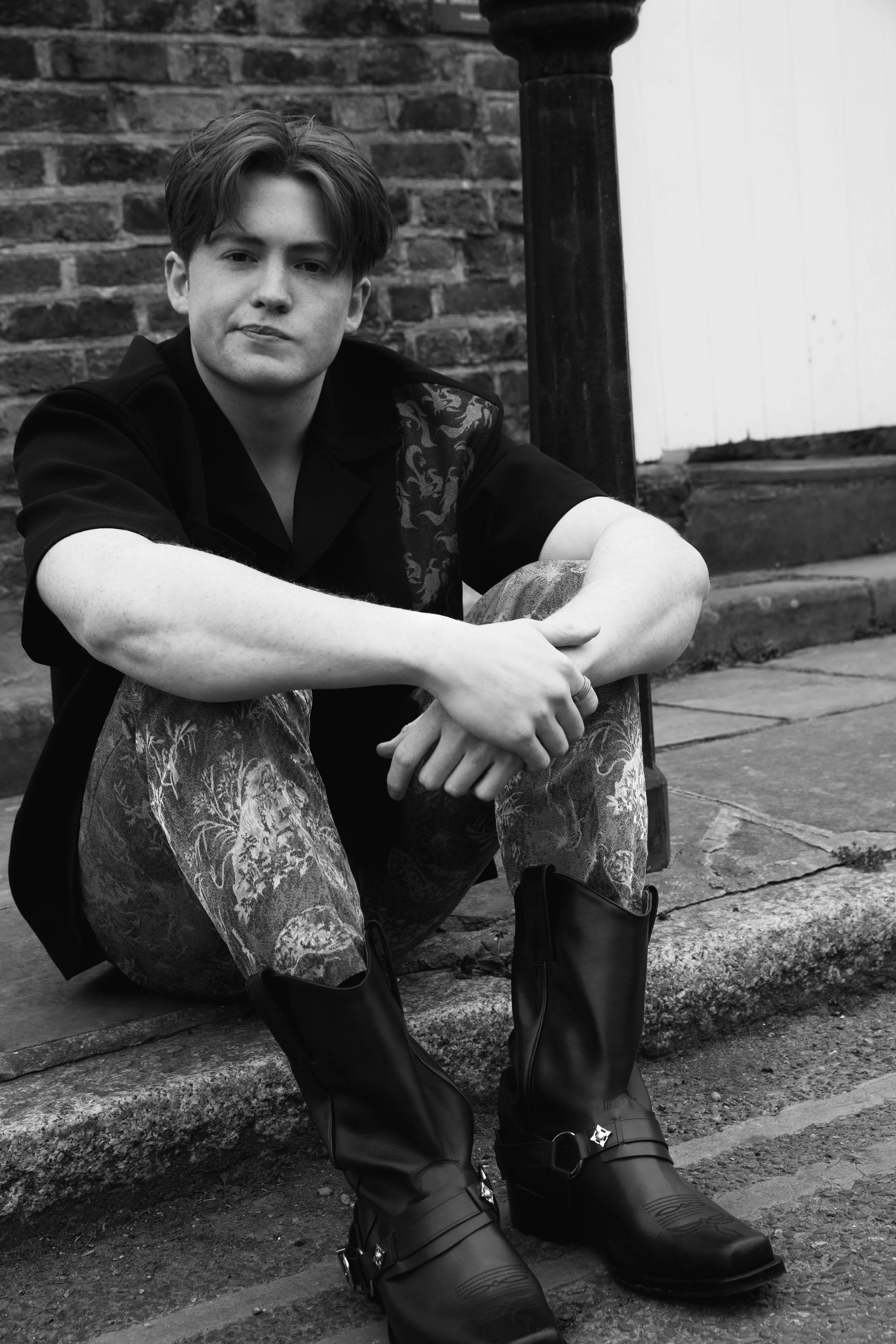 Black and white model photos
