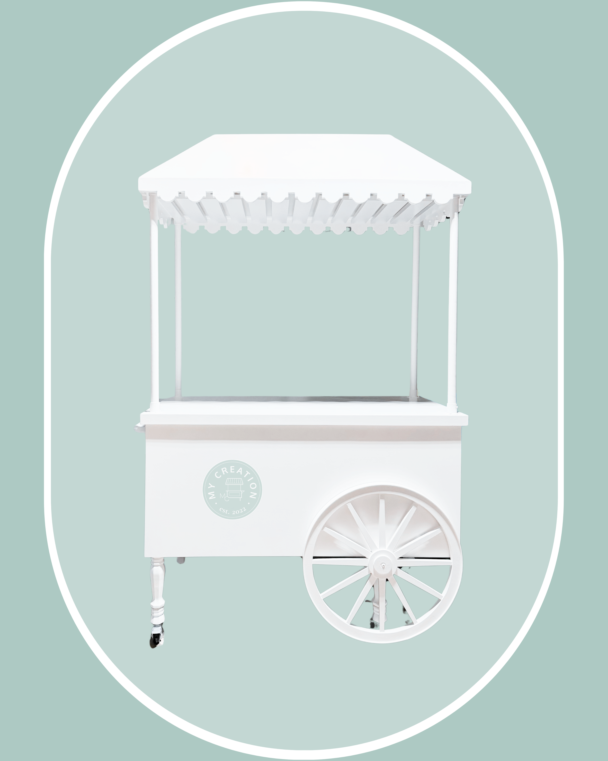  
  Pearl - Plain Cart *NEW   
      *Comes with LED sign & dessert stands.        
  $90 plus delivery