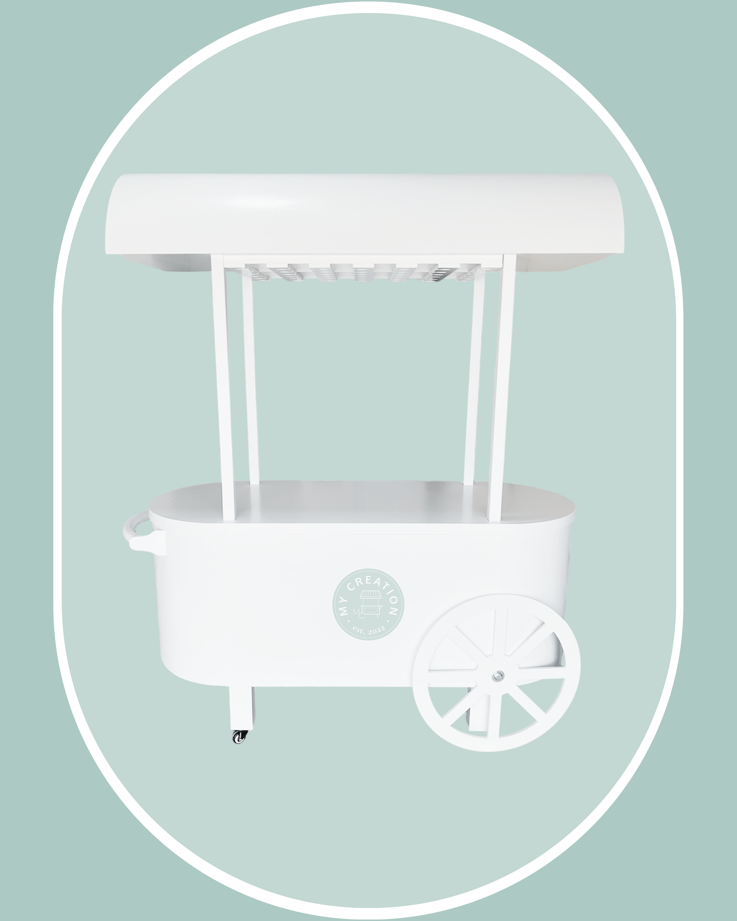  
  White Flower - Plain Cart   
      *Comes with LED sign & dessert stands.        
  $190 plus delivery