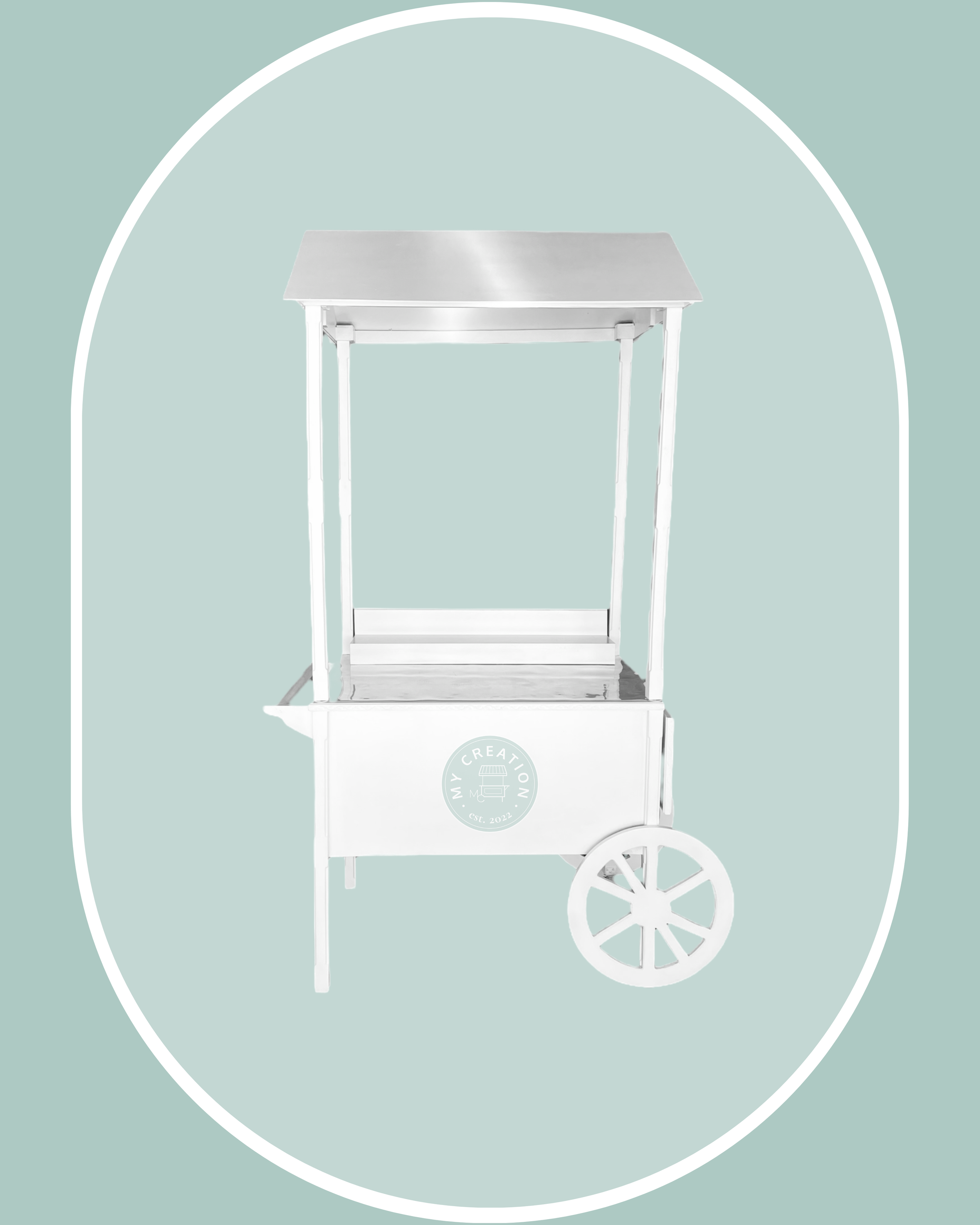  
  Betty White - Plain Cart   
      *Comes with LED sign & dessert stands.        
  $135 plus delivery