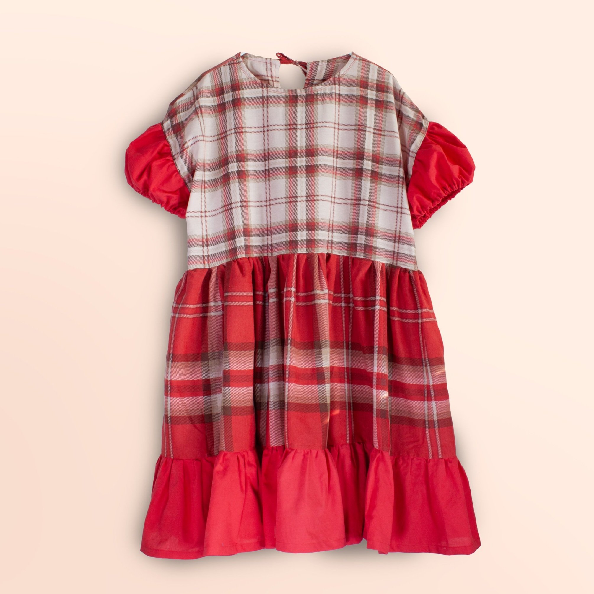Pink and red plaid dress - L/XL