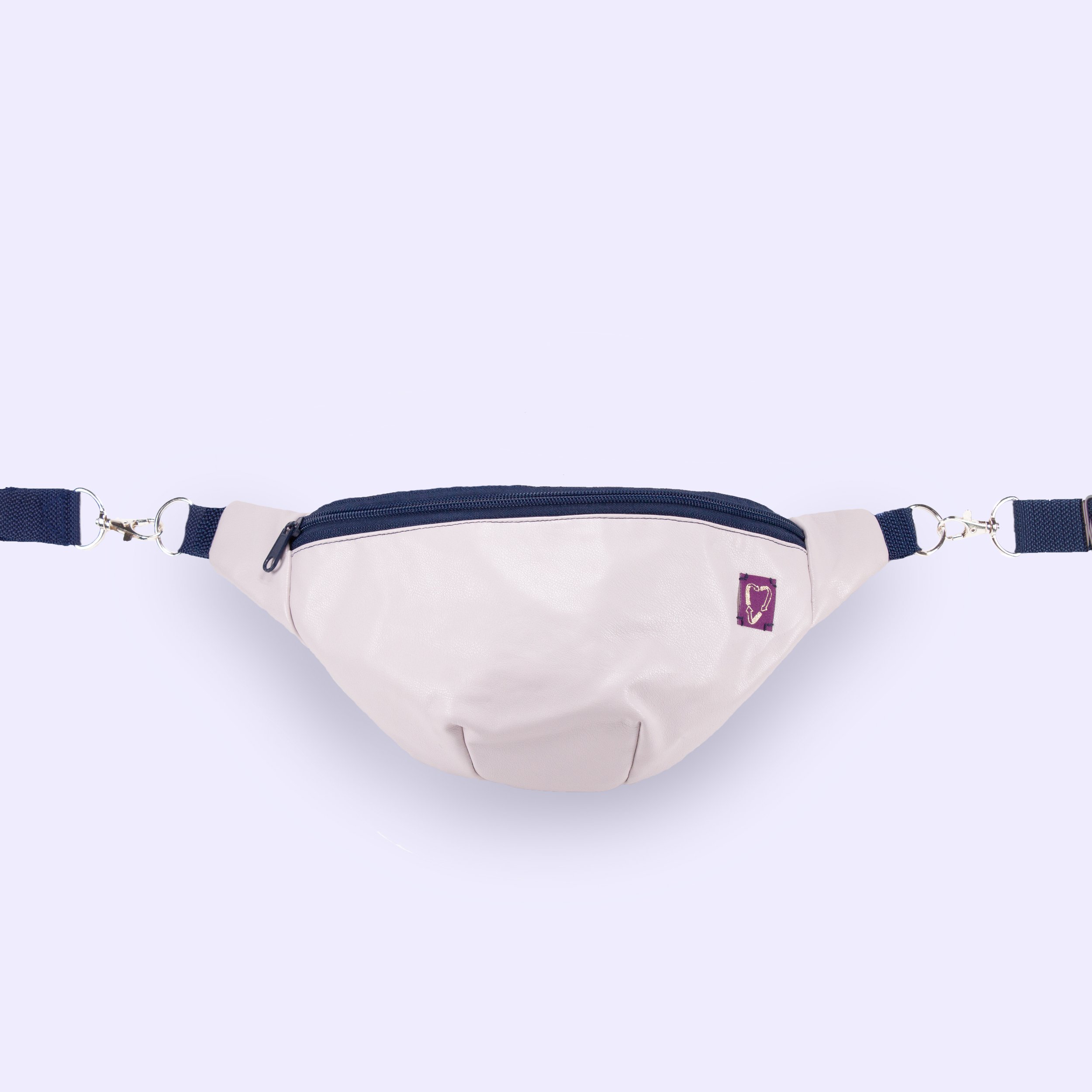 Light pink geometric fanny pack