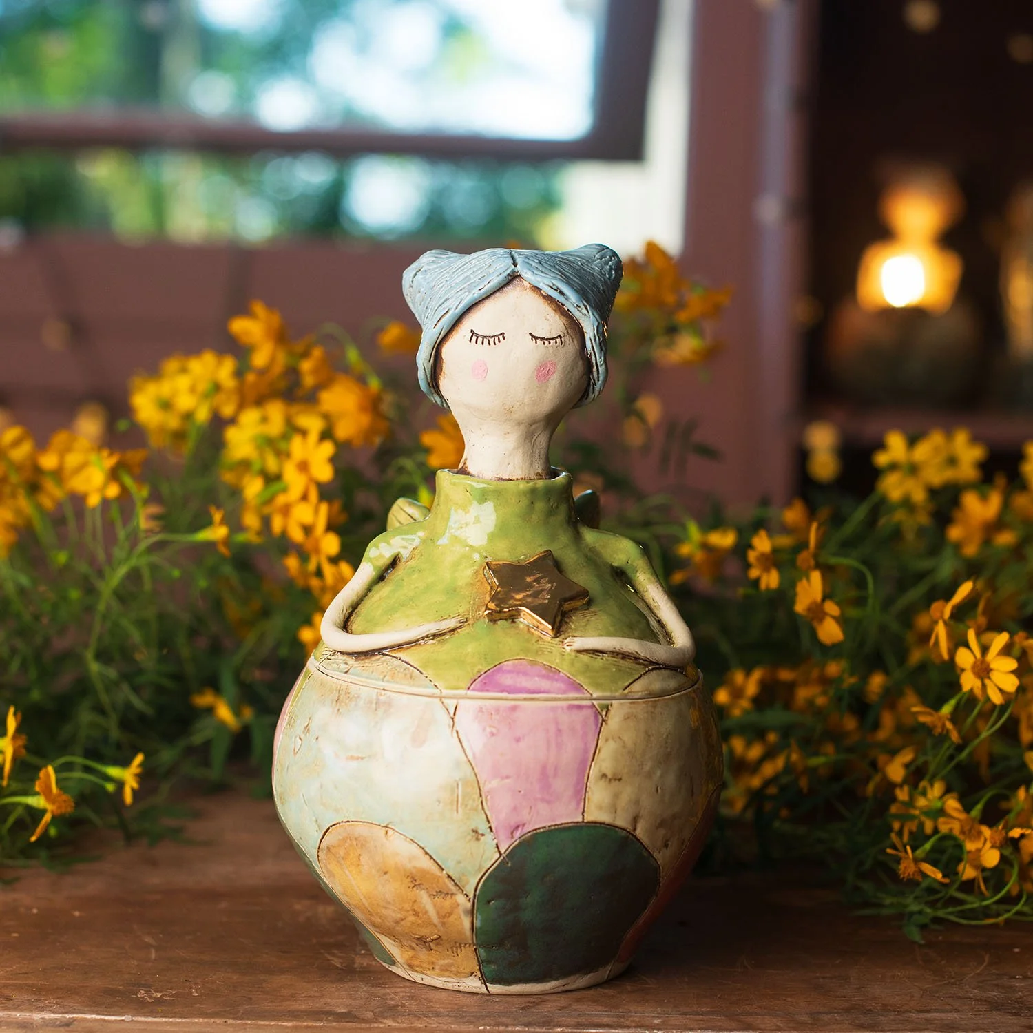 Midnight Clover ~ Fairy Jar