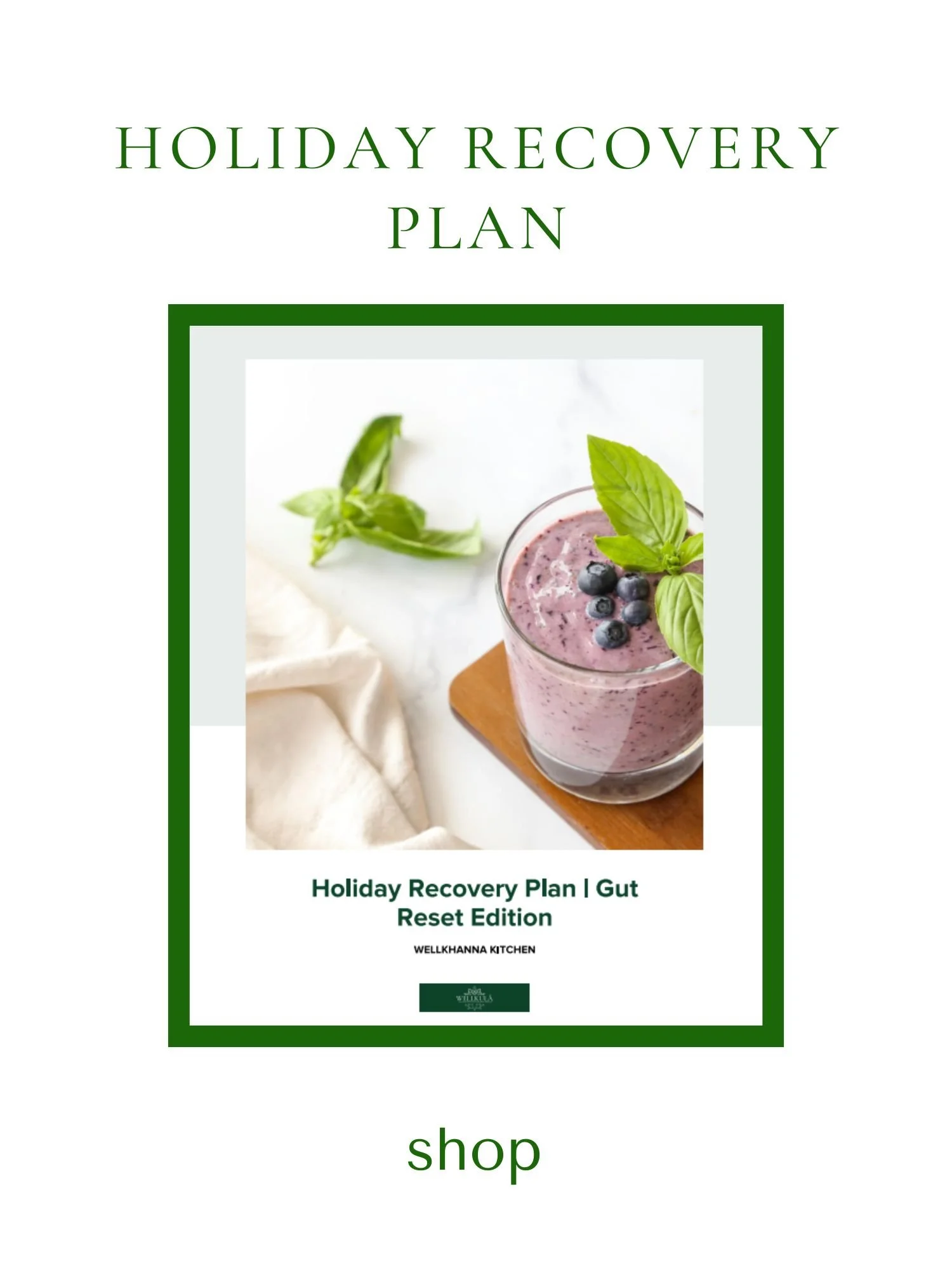 Holiday Recovery Plan | Gut Reset Edition