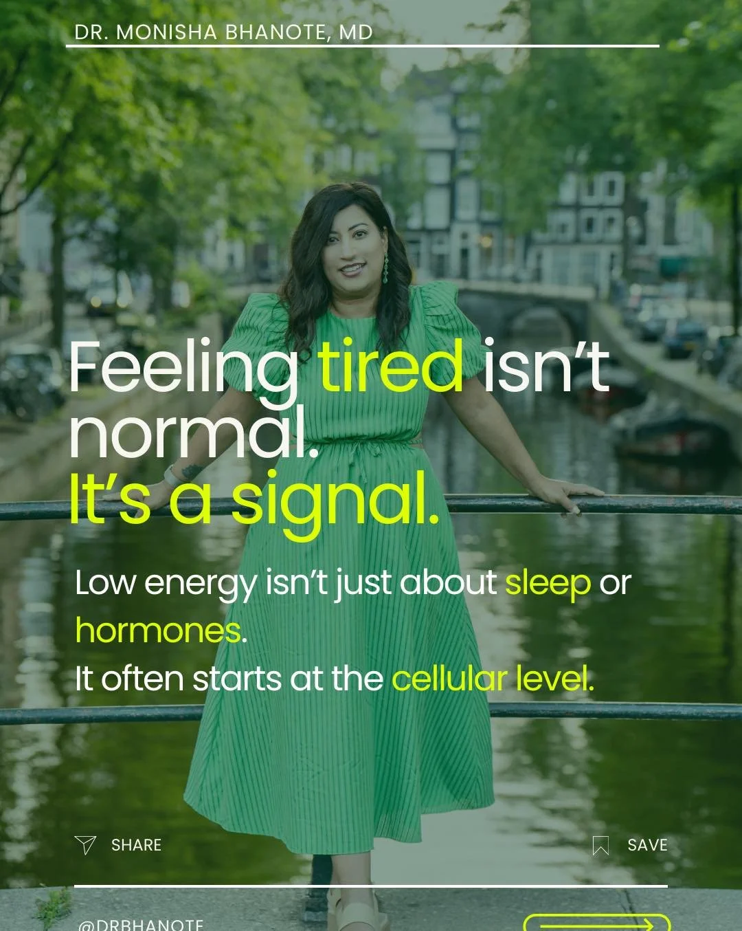 Energy is built at the cellular level and influenced by how we sleep, eat, manage stress, and interact with our environment every day. 

When circadian rhythms are disrupted, blood sugar is unstable, nutrient diversity is low, or stress remains unadd