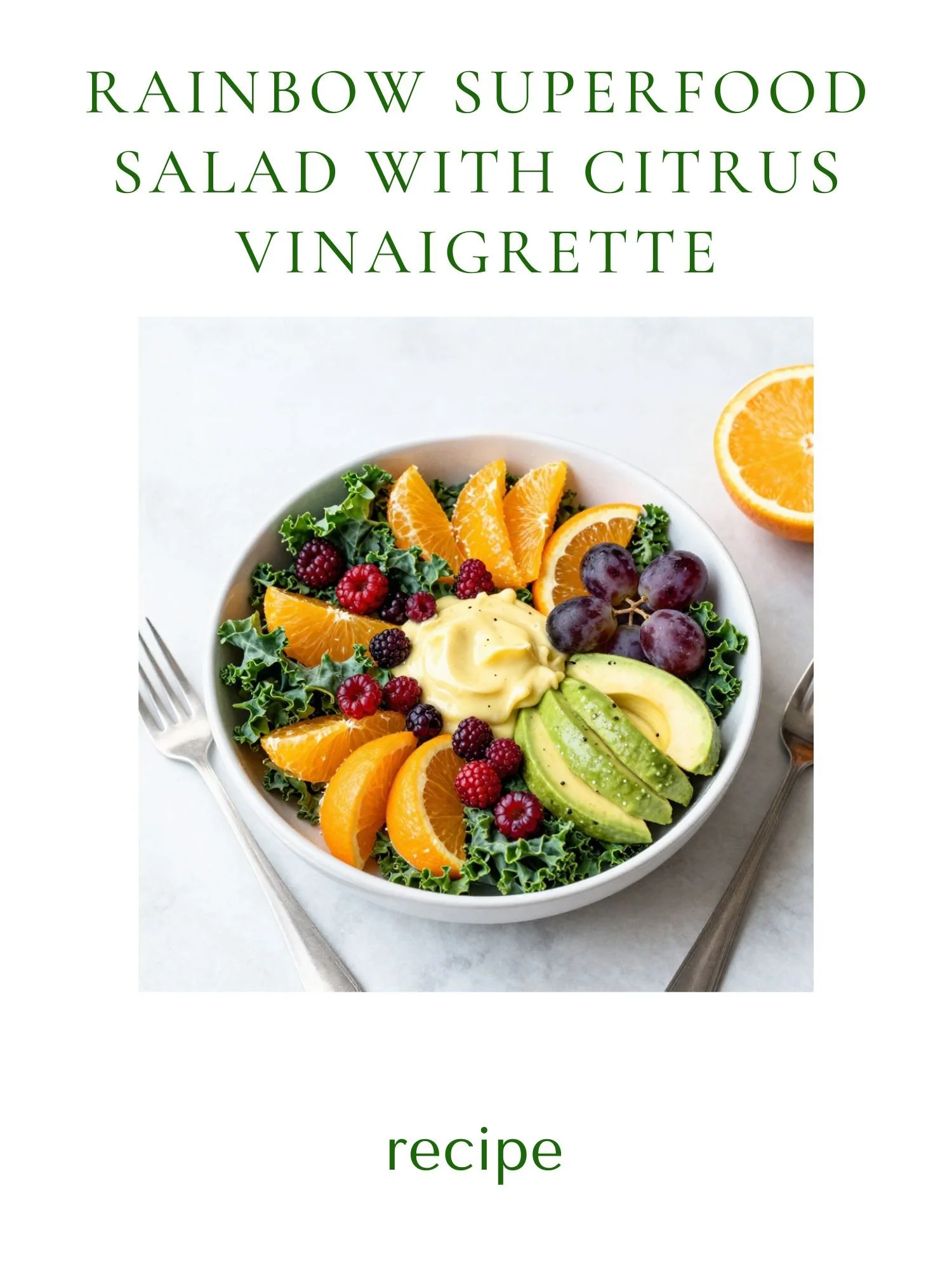 Rainbow Superfood Salad with Citrus Vinaigrette