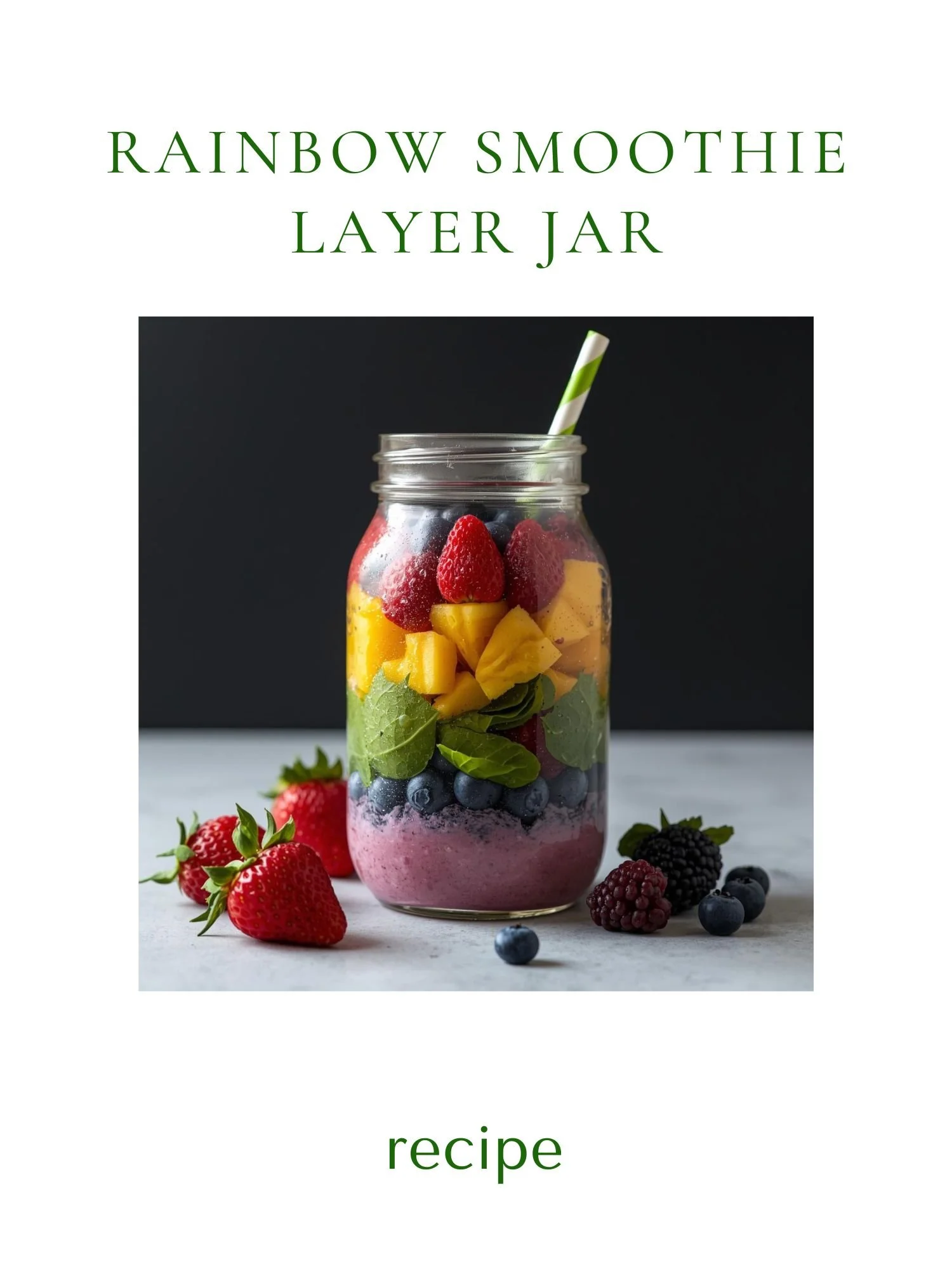 Rainbow Smoothie Layer Jar
