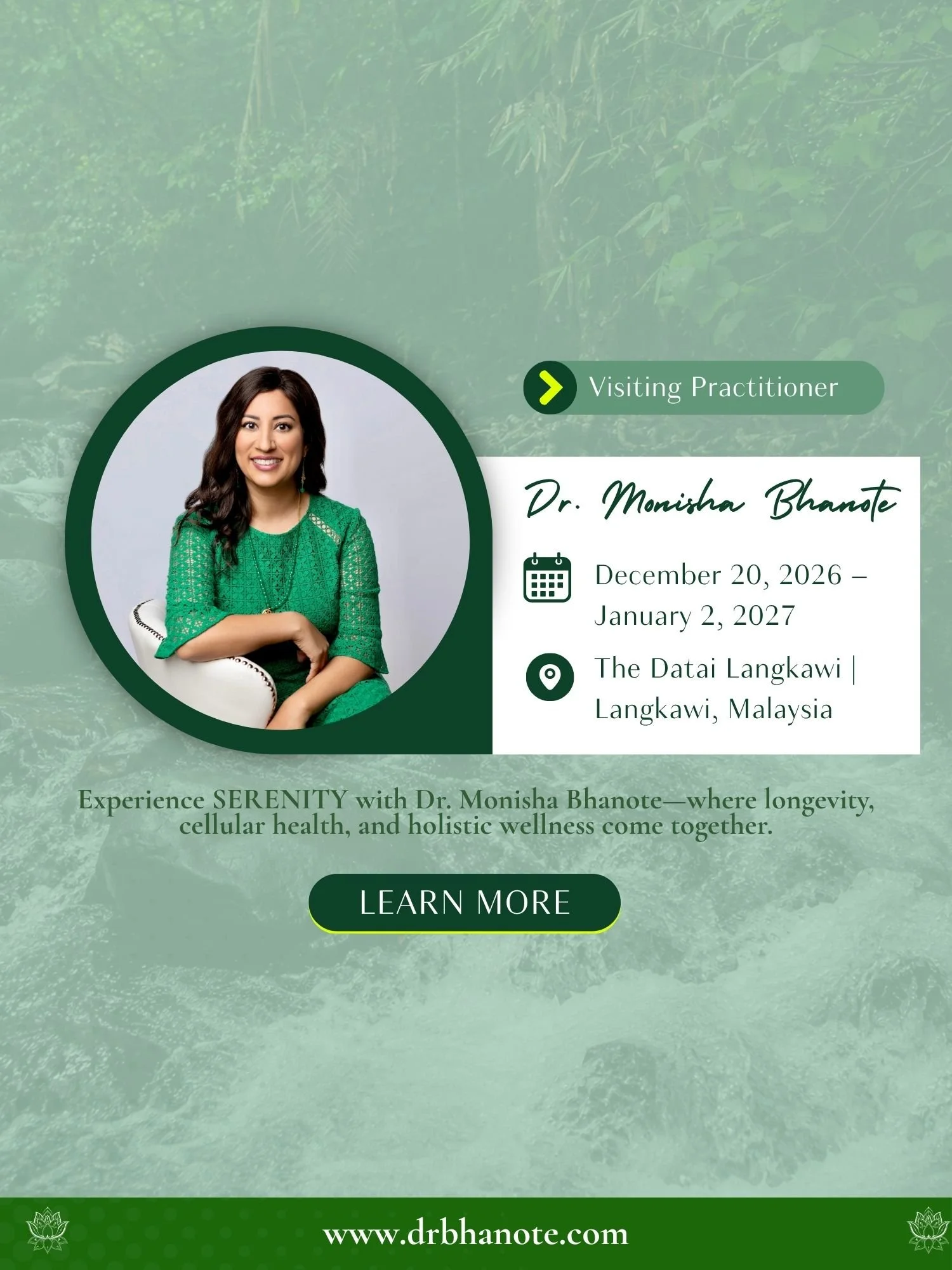 Serenity – The Datai Well-being Series 2026 | Featuring Dr. Monisha Bhanote
