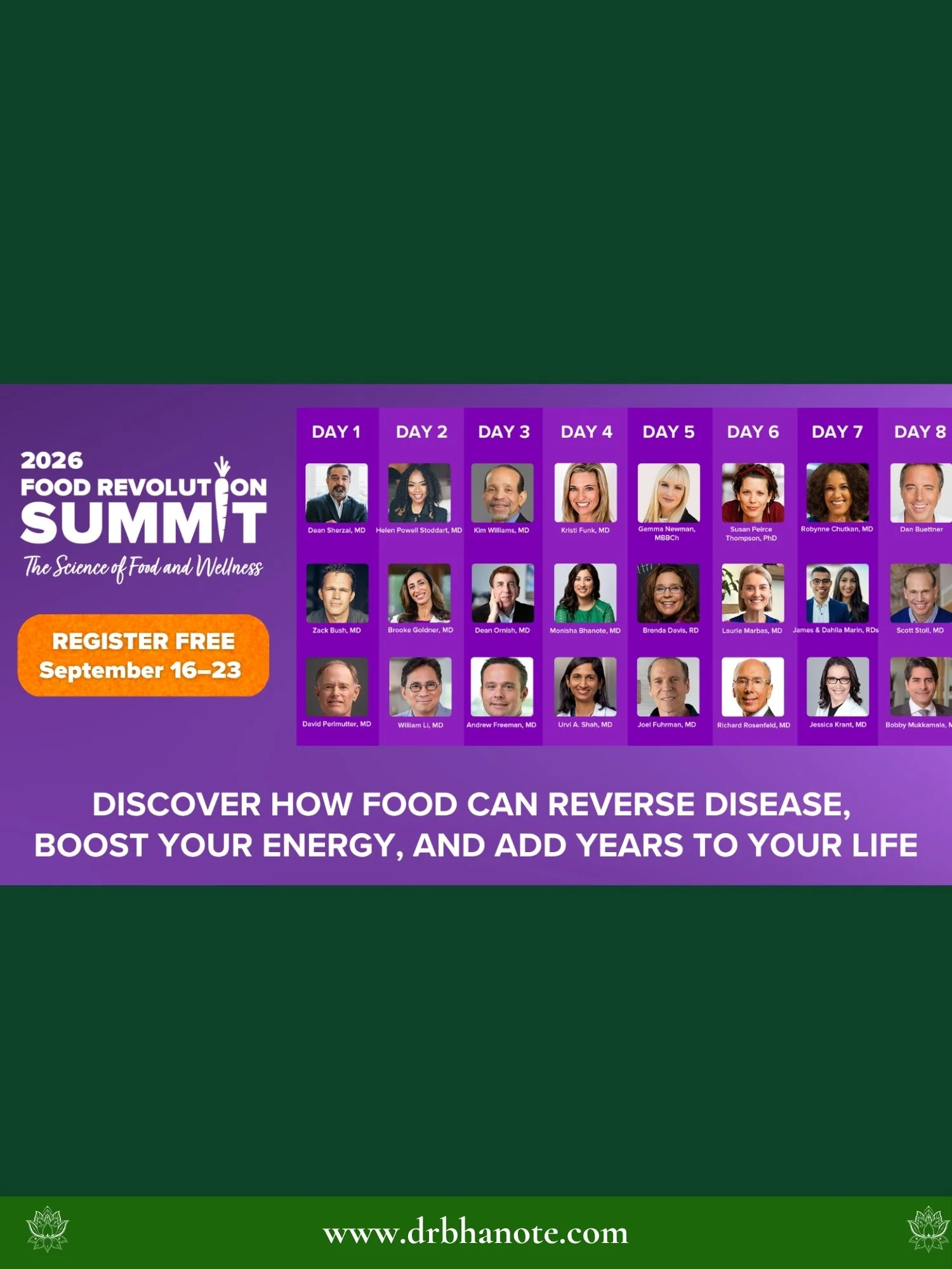 Food Revolution Summit 2026 | Featuring Dr. Monisha Bhanote