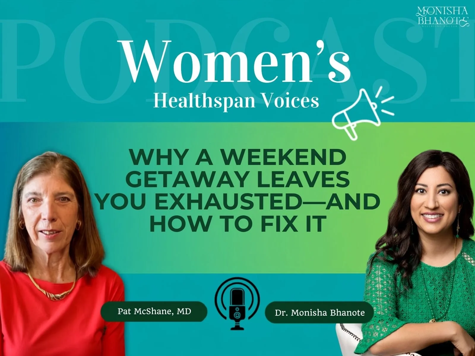 Women's Healthspan Voices podcast featuring Dr. Monisha Bhanote