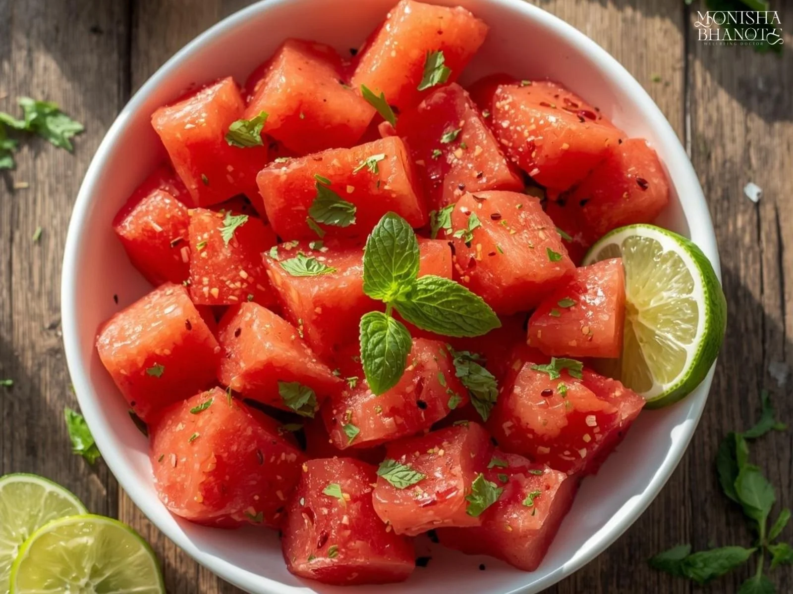 Watermelong Mint Salad | Dr. Monisha Bhanote