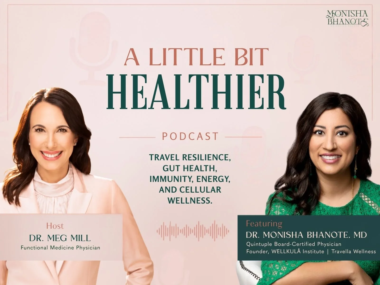 Dr. Monisha Bhanote on the A Little Bit Healthier podcast