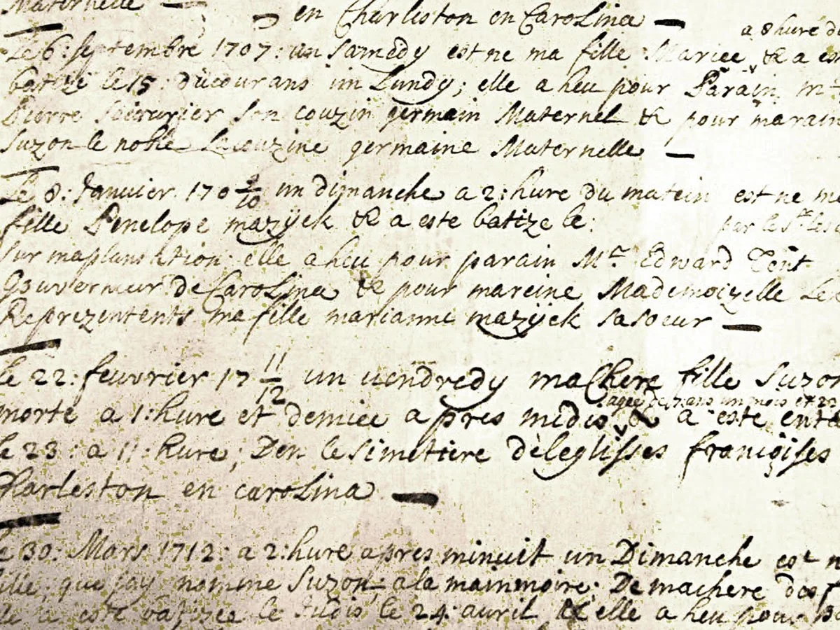 Huguenot Ancestor List — Huguenot Society of SC
