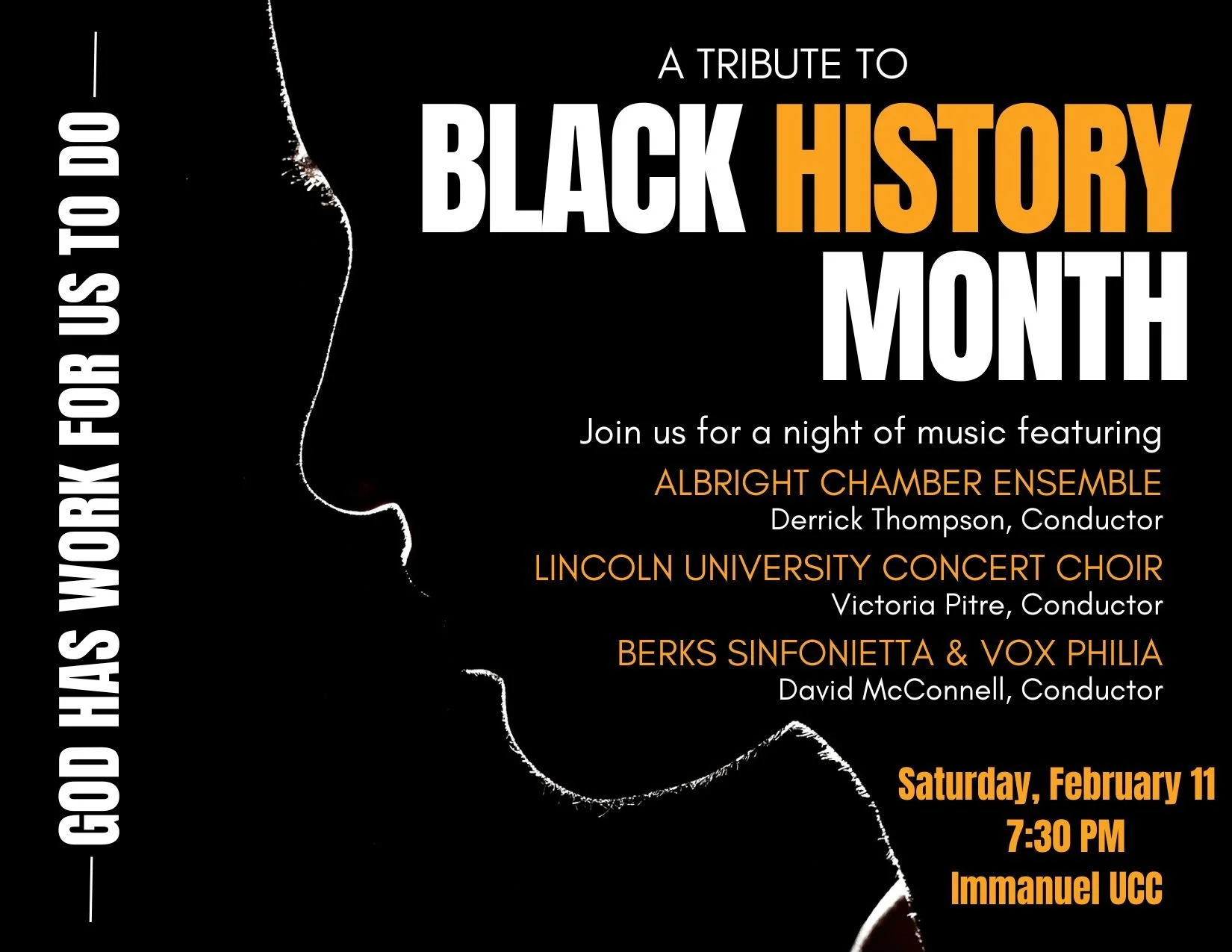 God Has Work For Us to Do: A             Concert&nbsp;Tribute to Black History Month