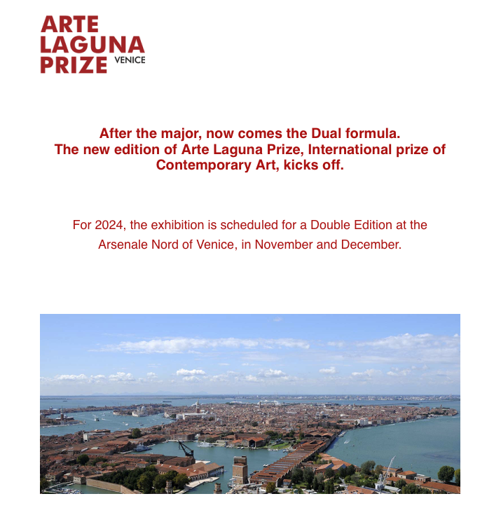 The new edition of Arte Laguna Prize, International prize of Contemporary Art, kicks off.