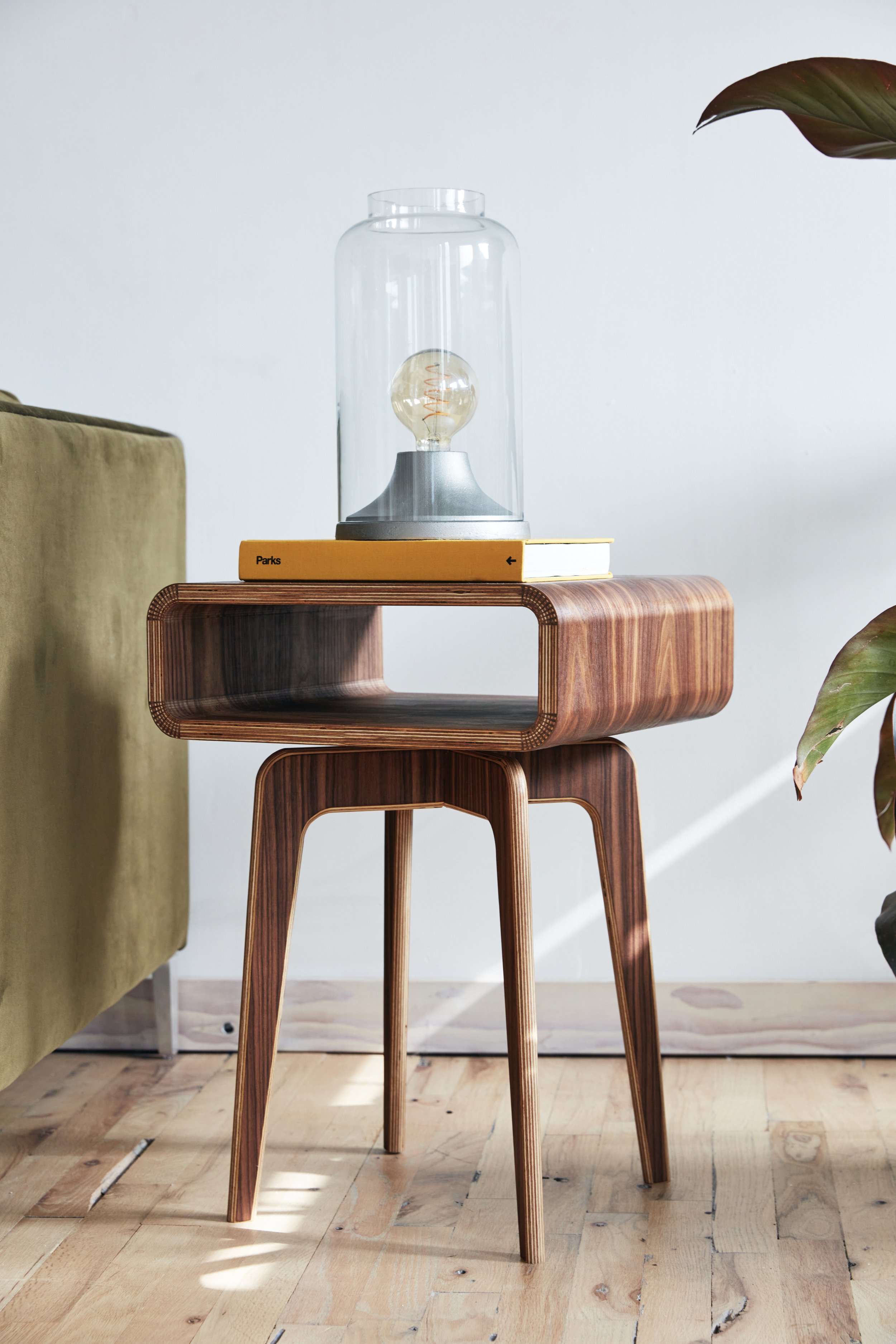 Wooden End Table - Mid-Century with Optional Drawer & Minneapolis