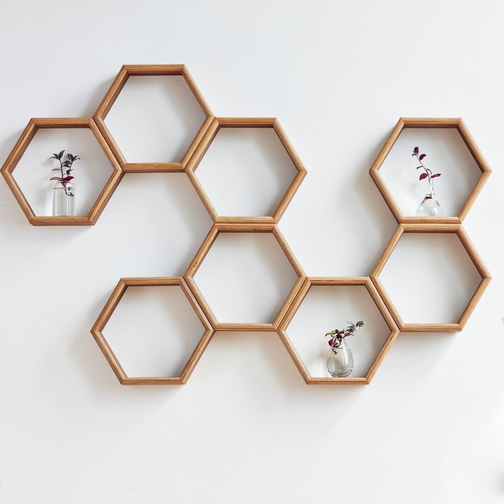 Hexagon Shelves Honeycomb Shelf Floating Hexagon Shelf 