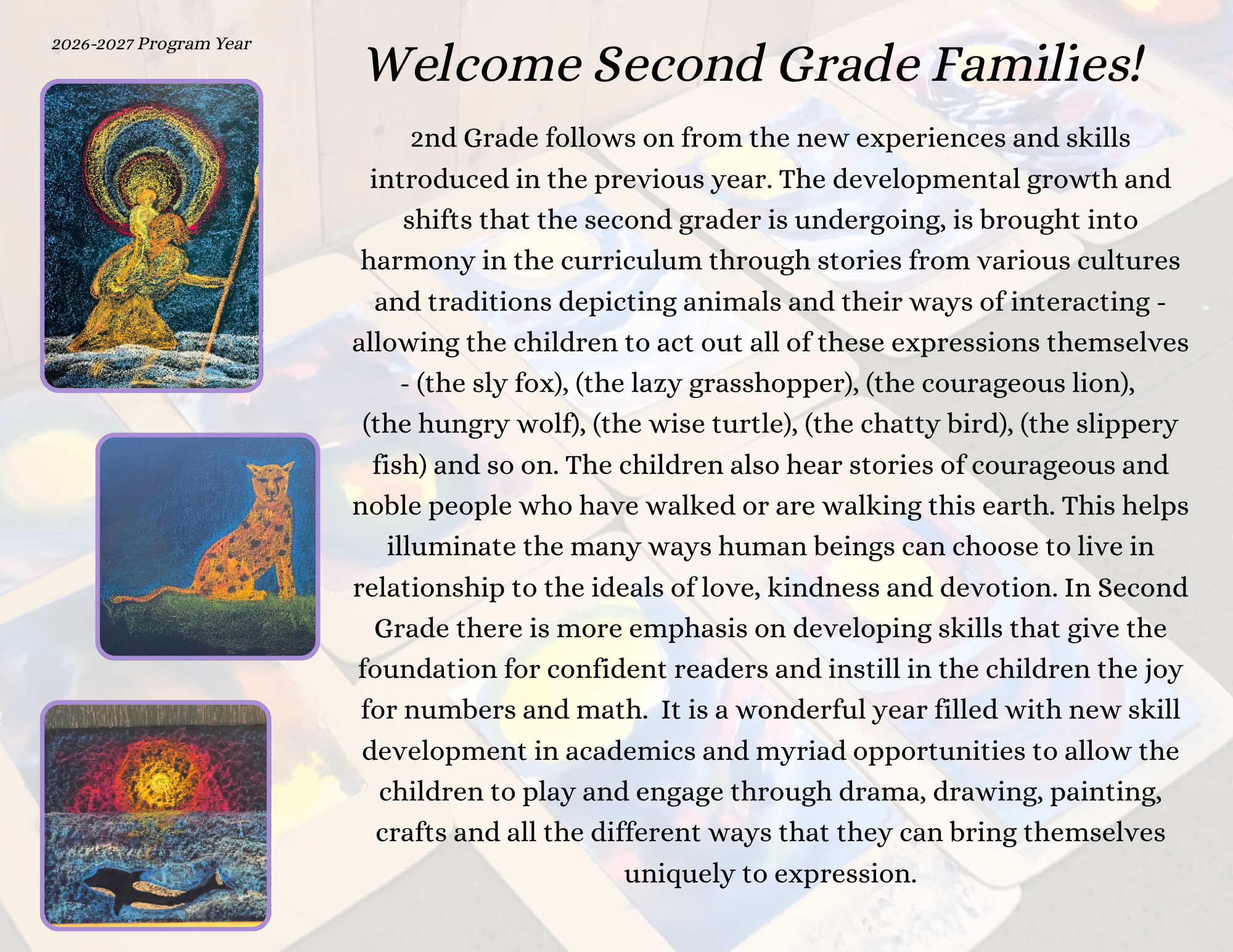 Second Grade Welcome Letter