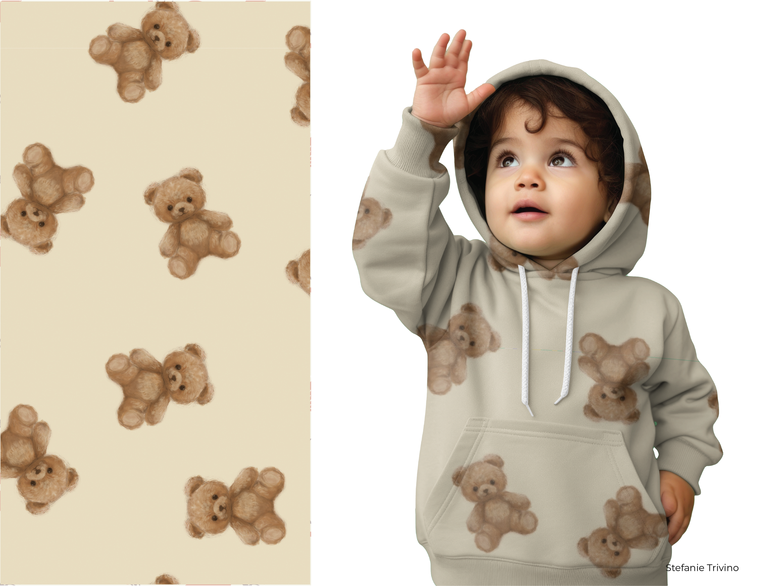 Water coloured Teddies