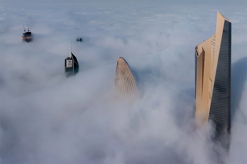 Foggy day in Kuwait City