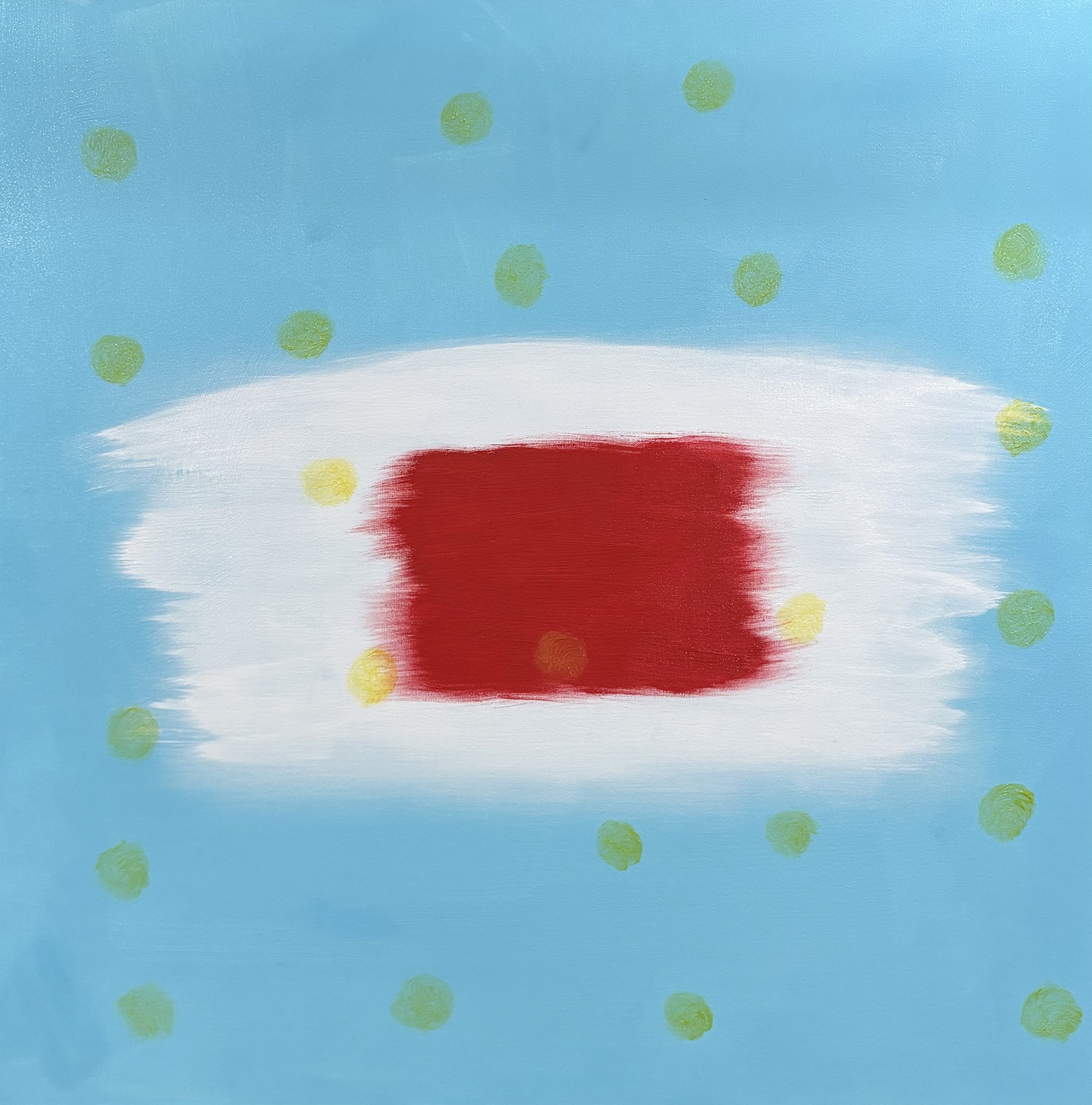 How long does happiness last once you become aware of it - Acrylic on Canvas - 36x36in 