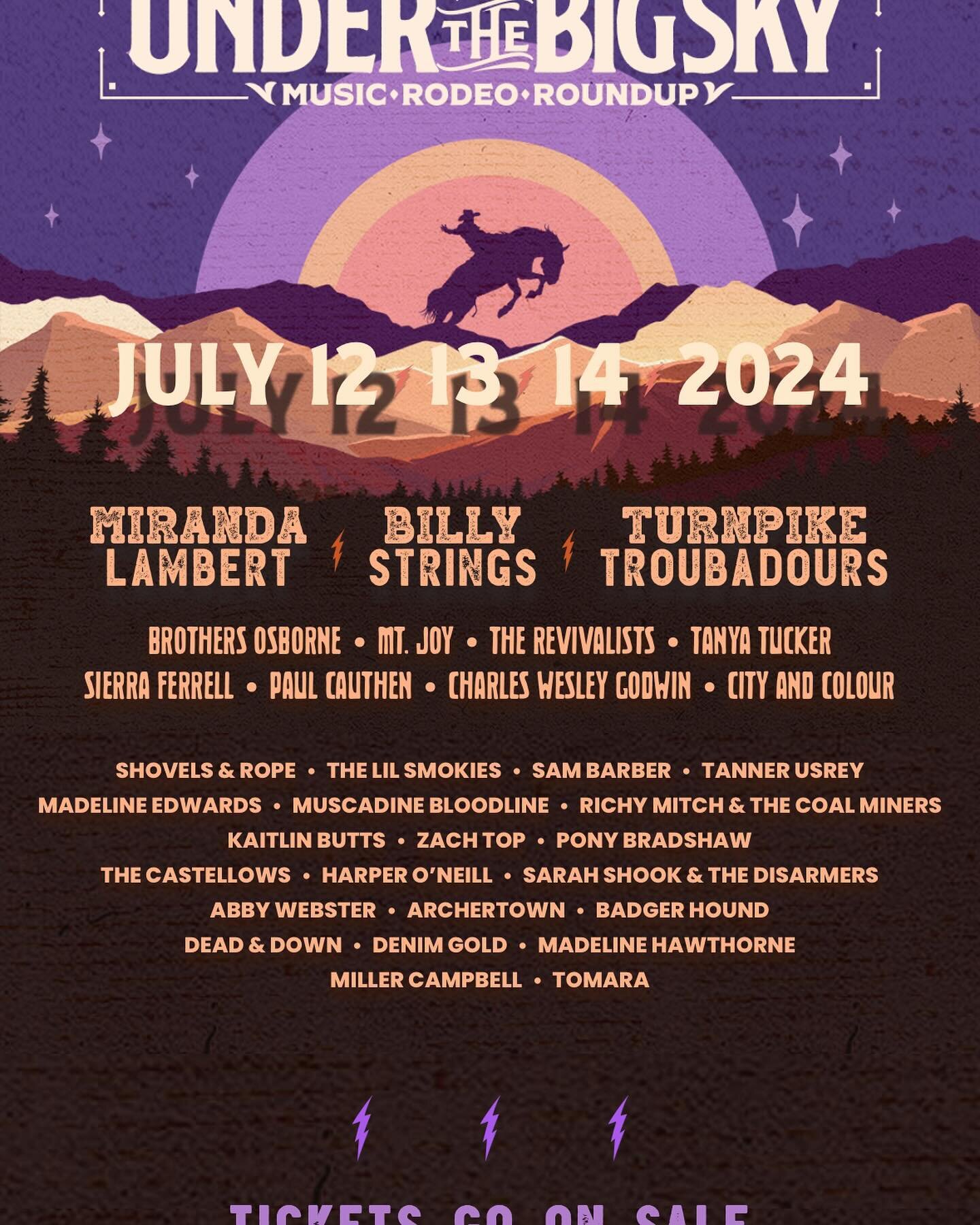 Dates and lineup released for #underthebigskyfest 2024. It&rsquo;s going to be another great.  Get your lodging secured soon. It fills up quick.  Back Forty Lodge is less than a mile from the gate and coming home to property after an epic day at the 