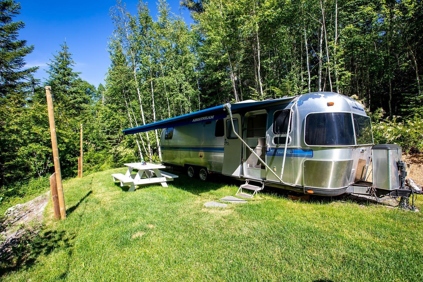 This summer try out  glamping in the awesome airstream on the Back Forty property! #rvliving
#traveltrailer
#vanlife
#adventuretime
#exploremore
#wanderlust
#roadtripusa