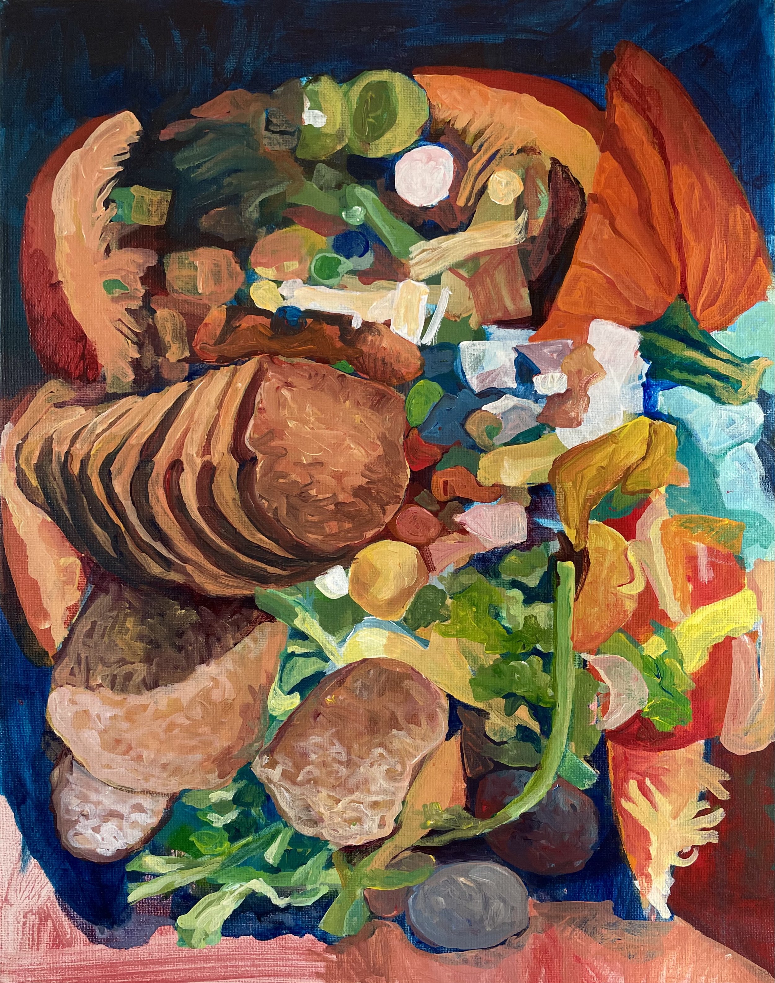 Acrylics on canvas, 16”x20”