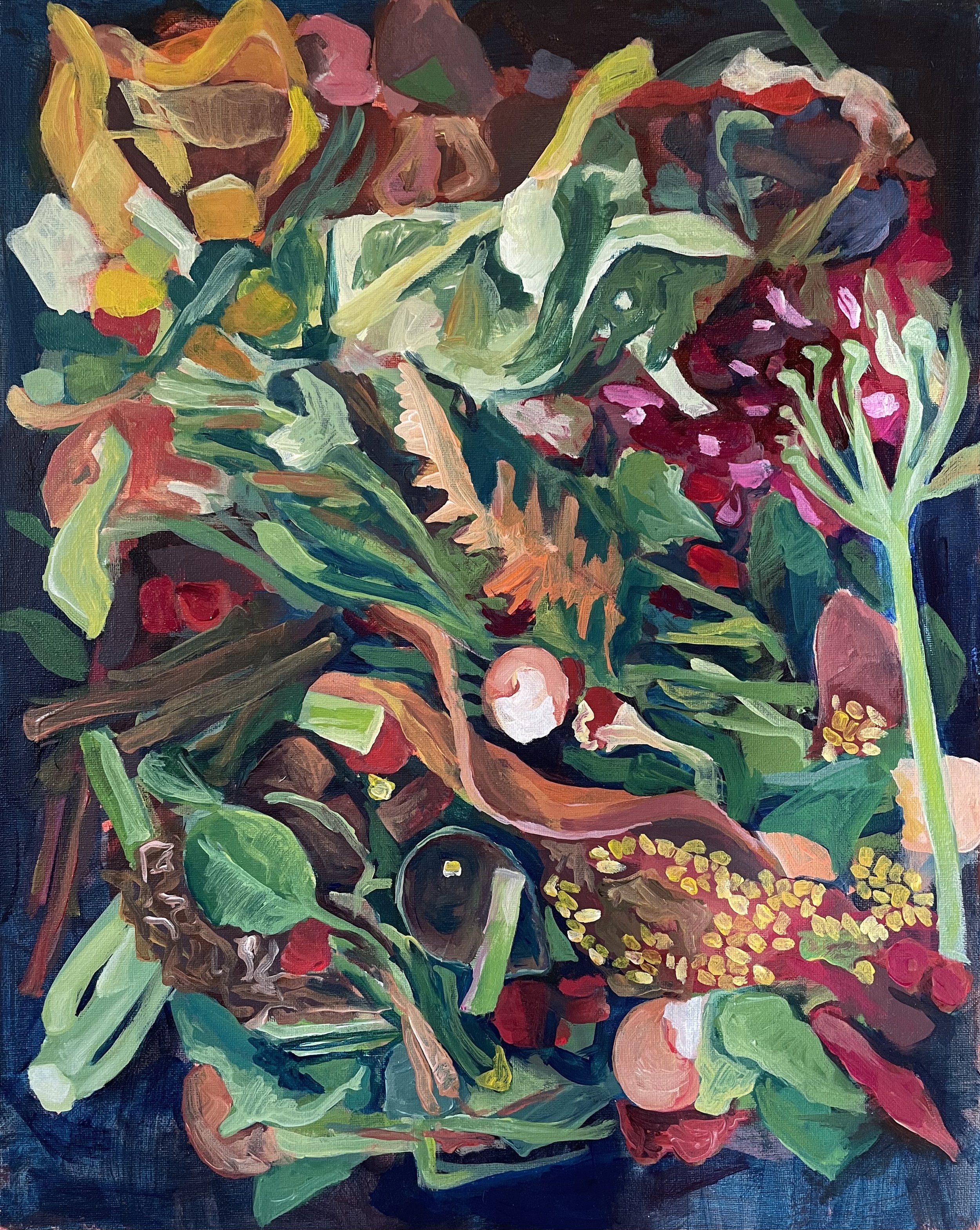 Acrylics on canvas, 16”x20”