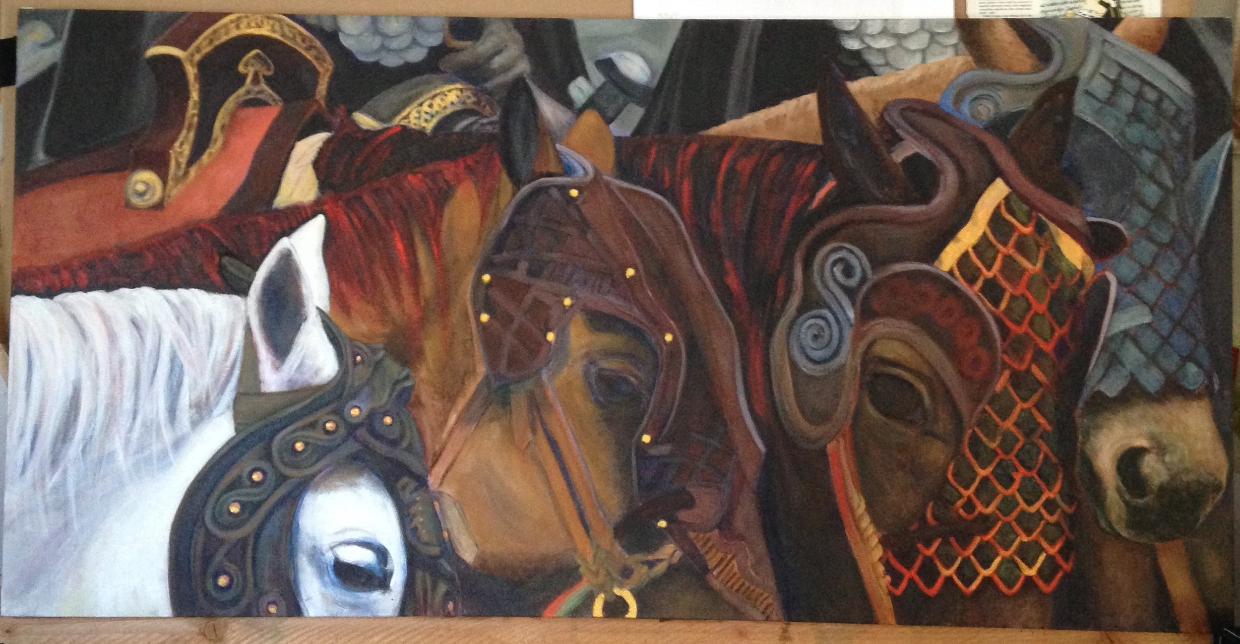 Horses from the Hobbit, 2013 (Acrylic)