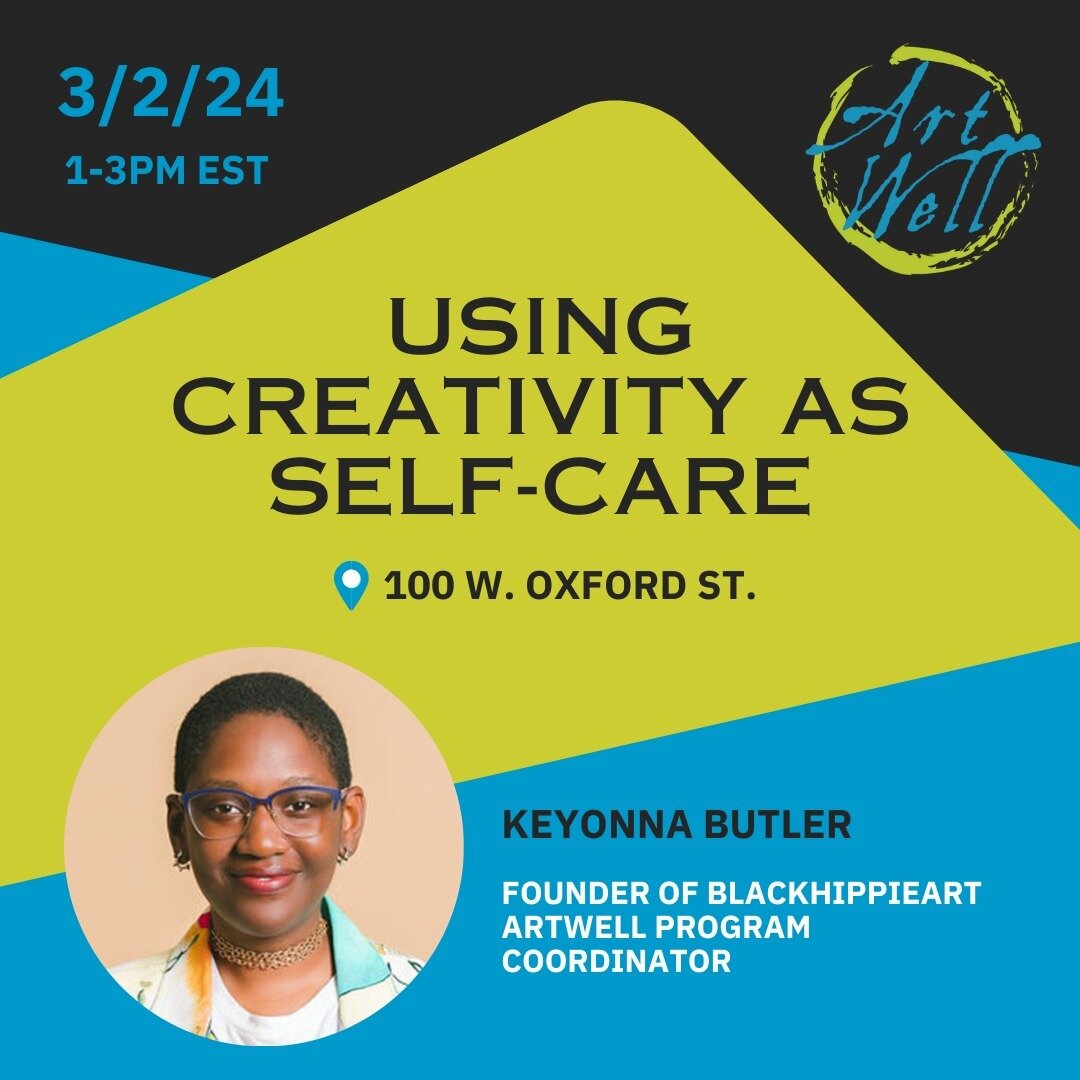 Join us for a unique workshop that combines the benefits of creativity and self-care through drawing and sketching.

Led by Keyonna Butler, Founder of @blackhippieart and ArtWell Program Coordinator, this is a free event you don't want to miss. 

No 