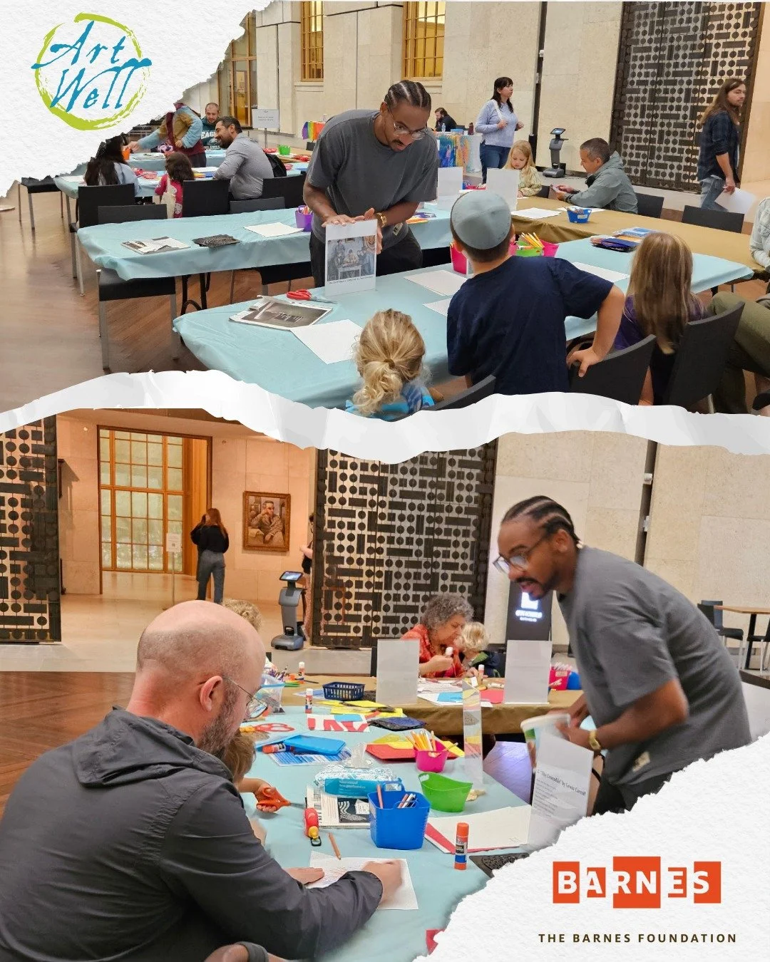 That&rsquo;s a wrap for ArtWell's summer workshops with the Barnes Foundation (@barnesfoundation)! The last PECO Free First Sunday on September 7th was truly a joyful day of creativity and connection.

The celebration featured the magical Ants on a L