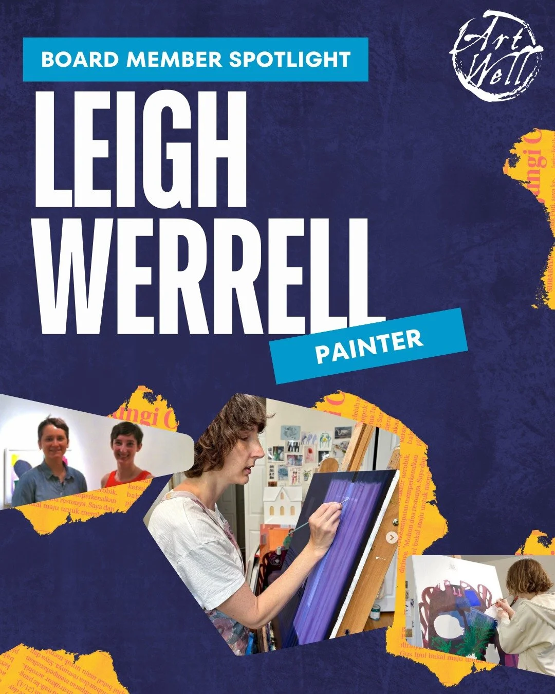 Why do we make art? For Philly artist and ArtWell board member Leigh Werrell (@leigh_werrell_artist), it starts with imagination and leads to community, connection, and justice. 

From painting quiet moments of motherhood to championing arts access f