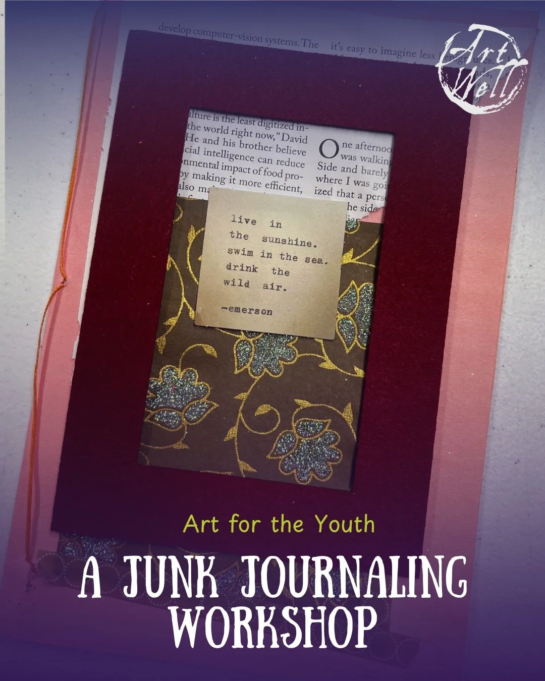 What a day of color, creativity, and community! Our Junk Journaling Workshop at the Fishtown Library was pure magic. Participants gathered around tables filled with scraps, stickers, old magazines, envelopes, and a variety of unexpected treasures and