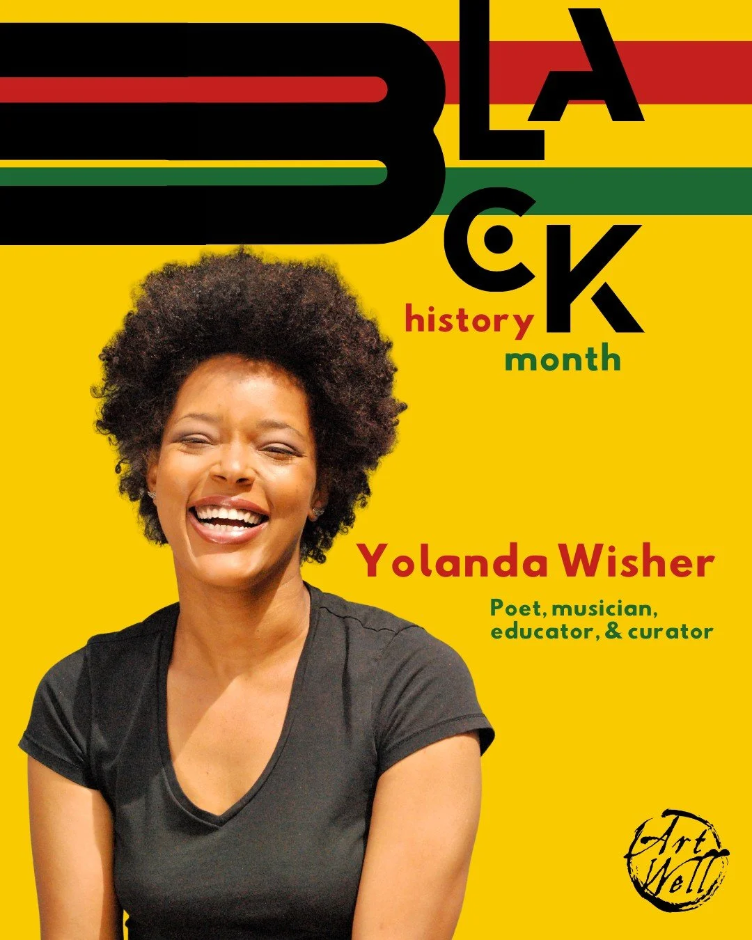This month, Artwell is honoring Philly-rooted brilliance, and we&rsquo;re celebrating Yolanda Wisher (@yolandawisher).

Poet, musician, educator, and curator Yolanda Wisher was born in Germantown and raised in North Wales, PA. She holds an M.A. in En