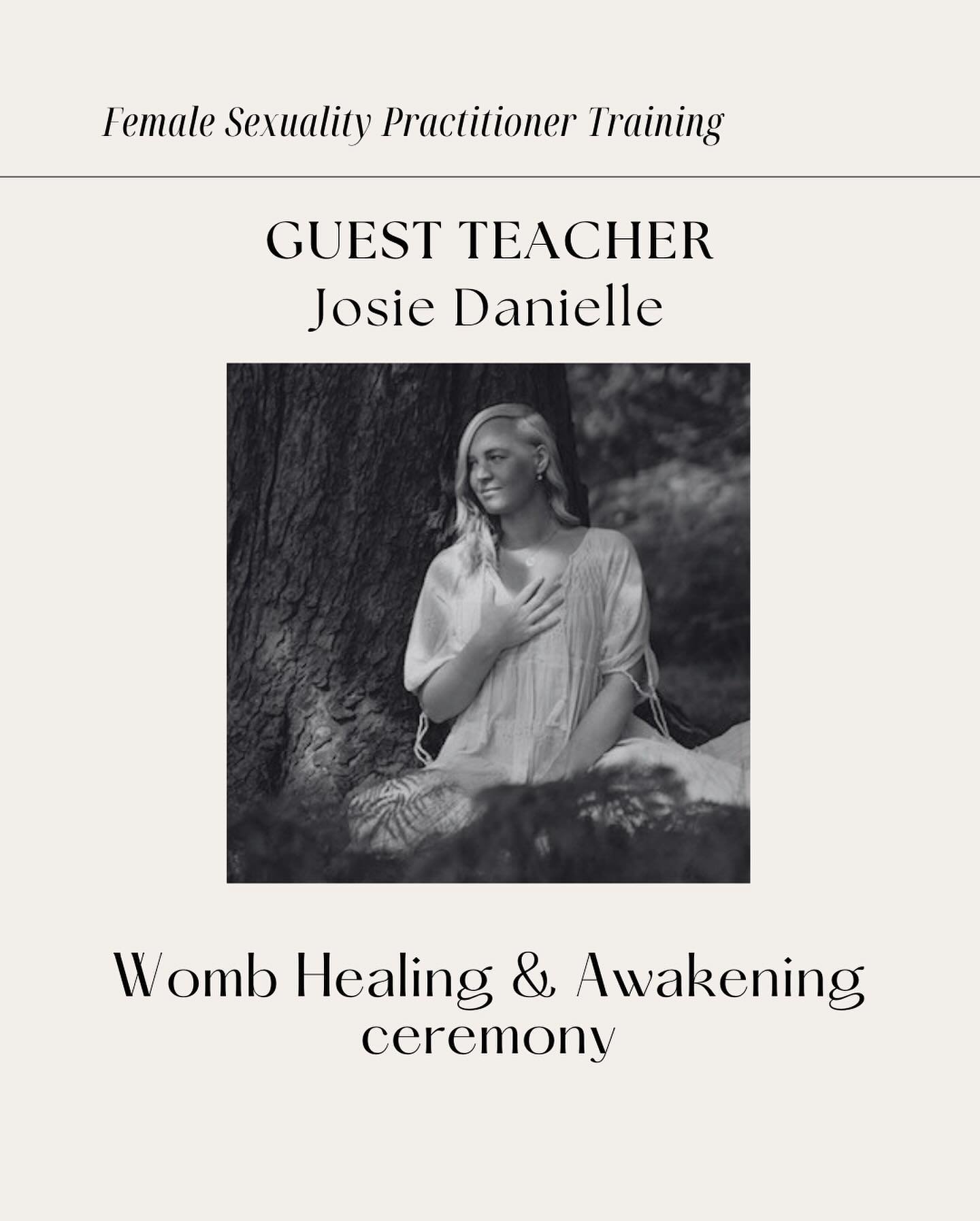 Introducing our first guest teacher on the next round of the Female Sexuality Practitioner training @josiedaniellehealing .

Josie and I met back in 2018 when we both worked at @remindstudio , we bonded over spiritual chats and giggled over nothingne