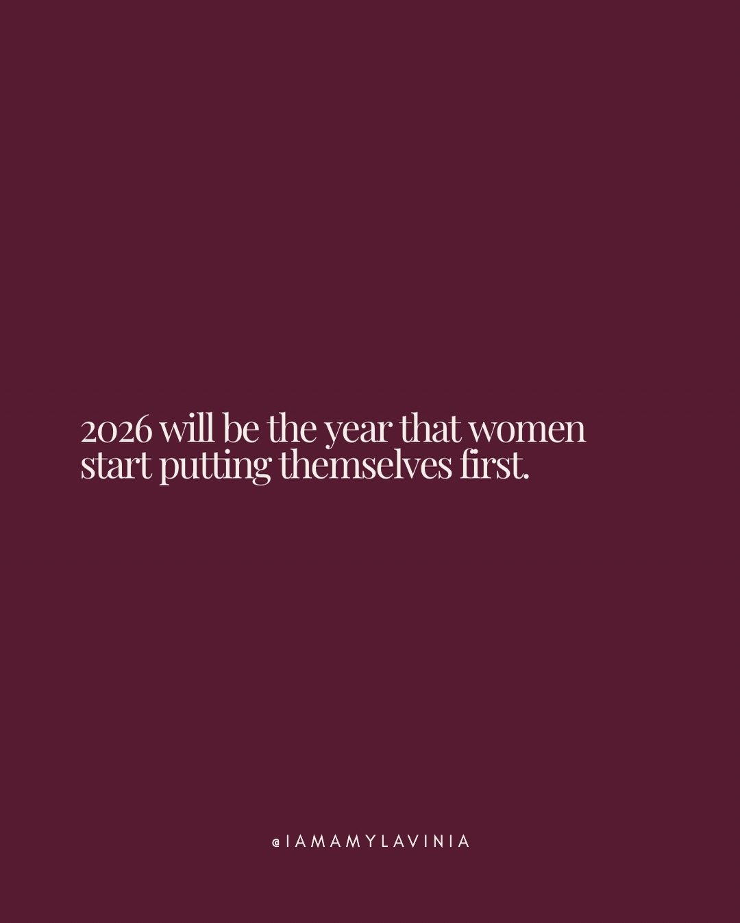 2025 was the exposing and then the shedding, 2026 is the becoming&hellip;