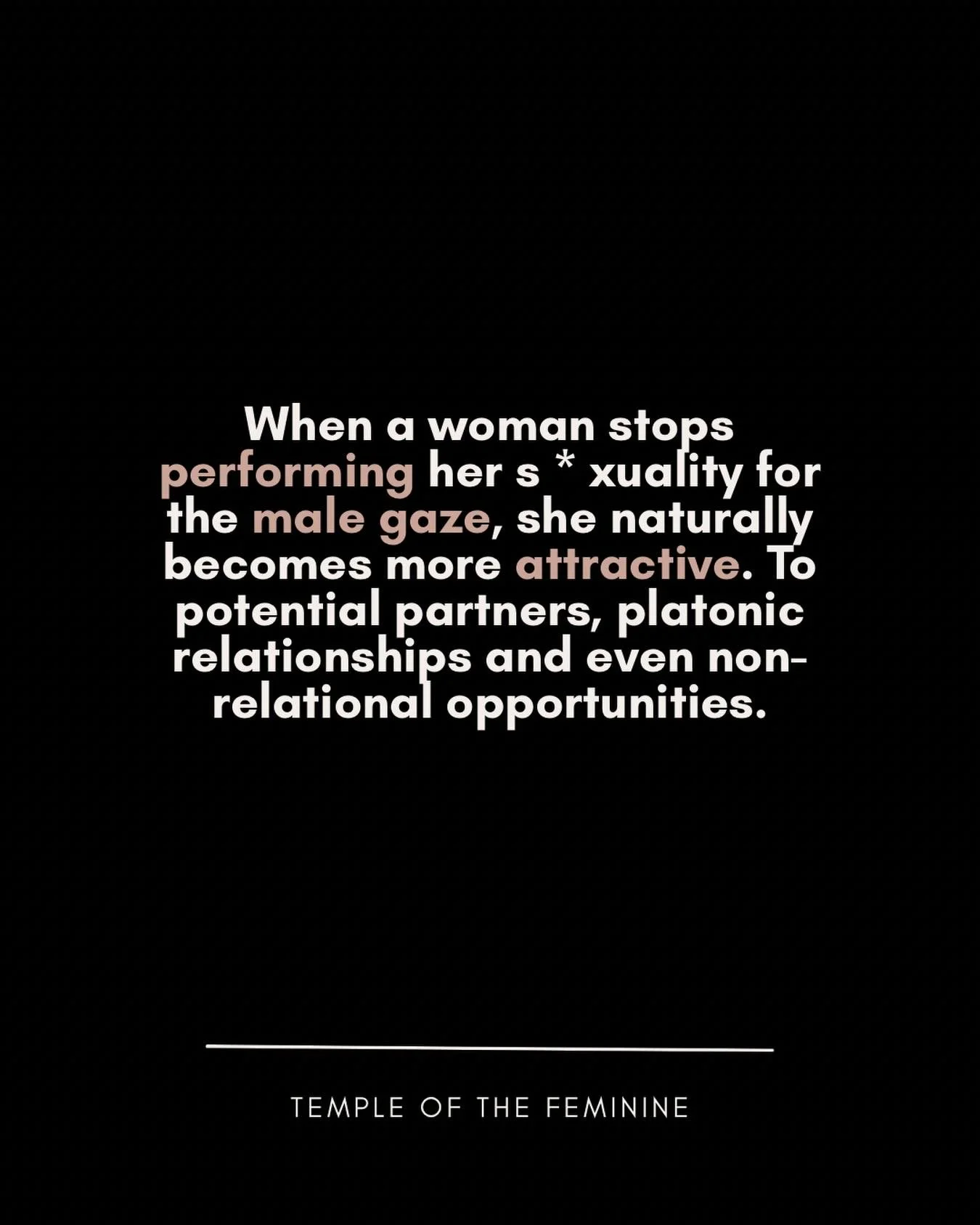 Although it&rsquo;s not the goal, it is the outcome. Because when a woman stops performing er* s for someone else and starts feeling it for herself, that&rsquo;s when she taps into her magnetism.

Her sense of self worth improves.
Confidence increase