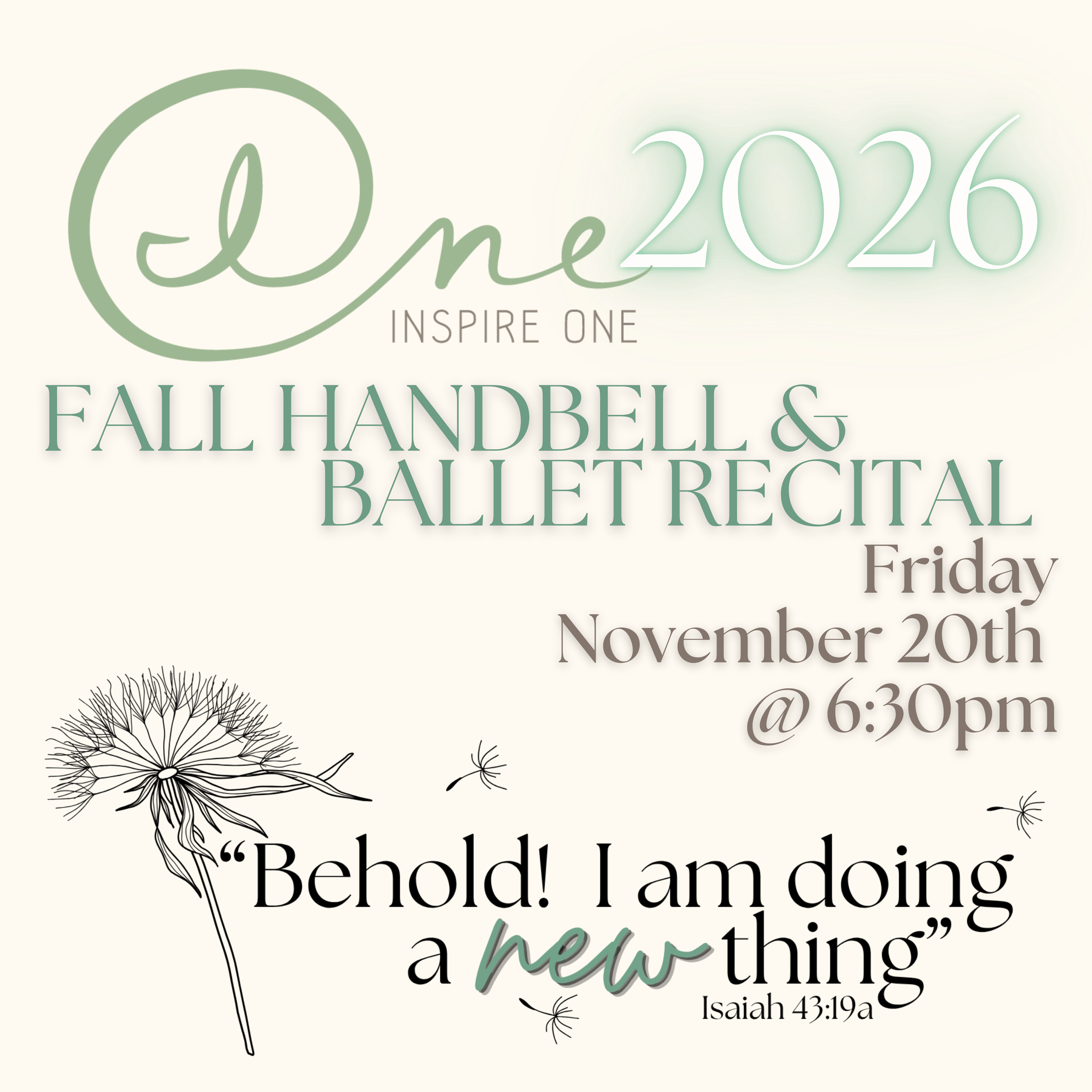 Fall Handbell and Ballet Recital