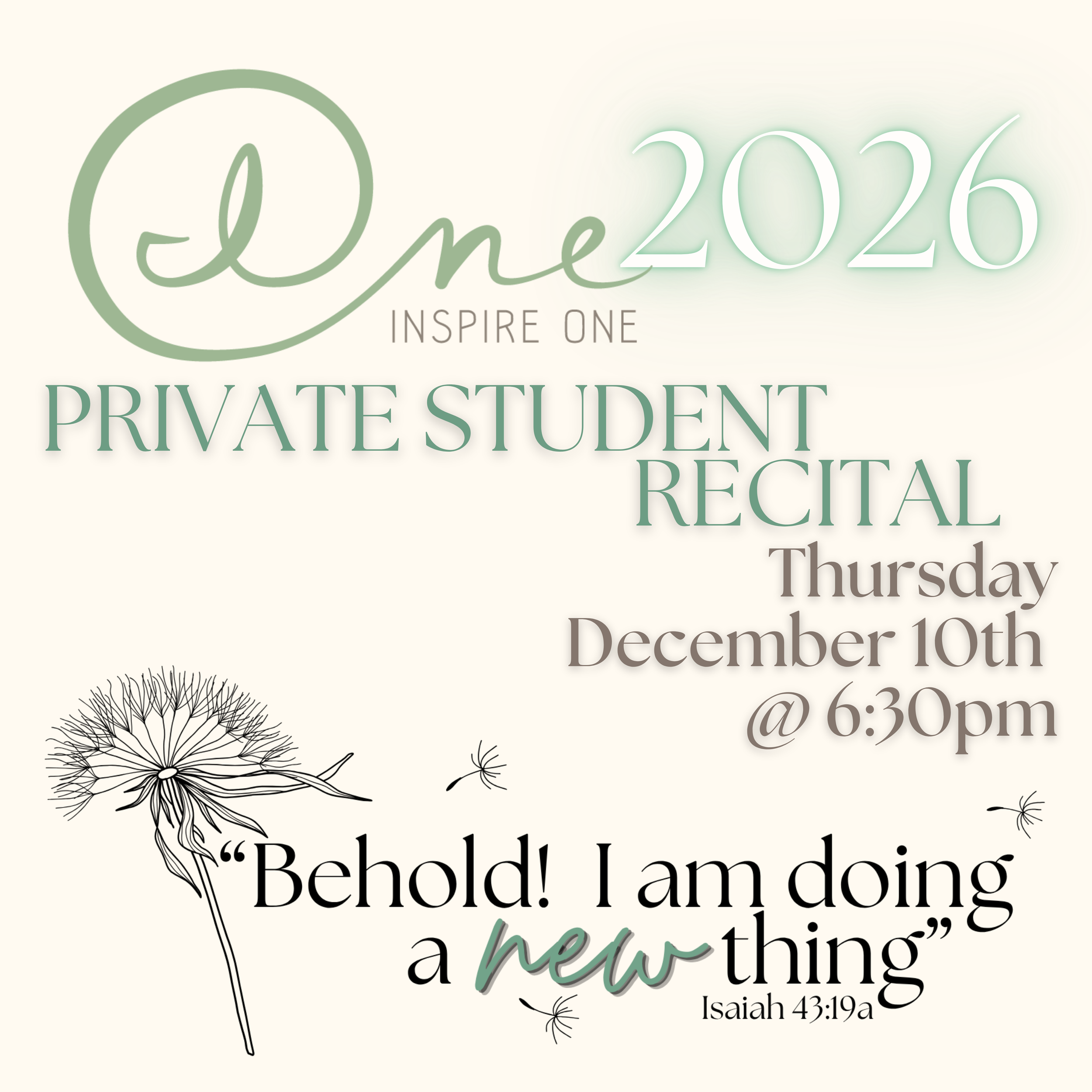 Fall Private Student Recital