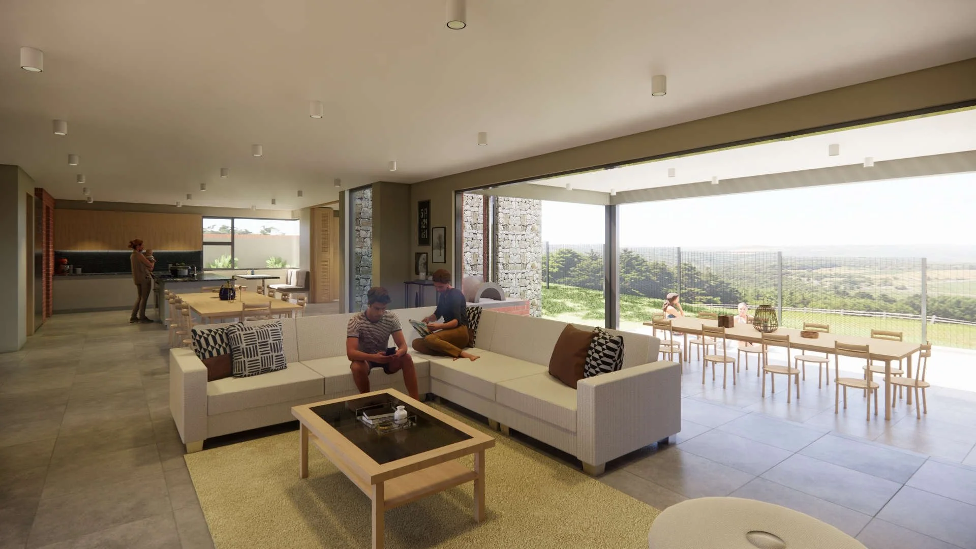 Open plan living area
