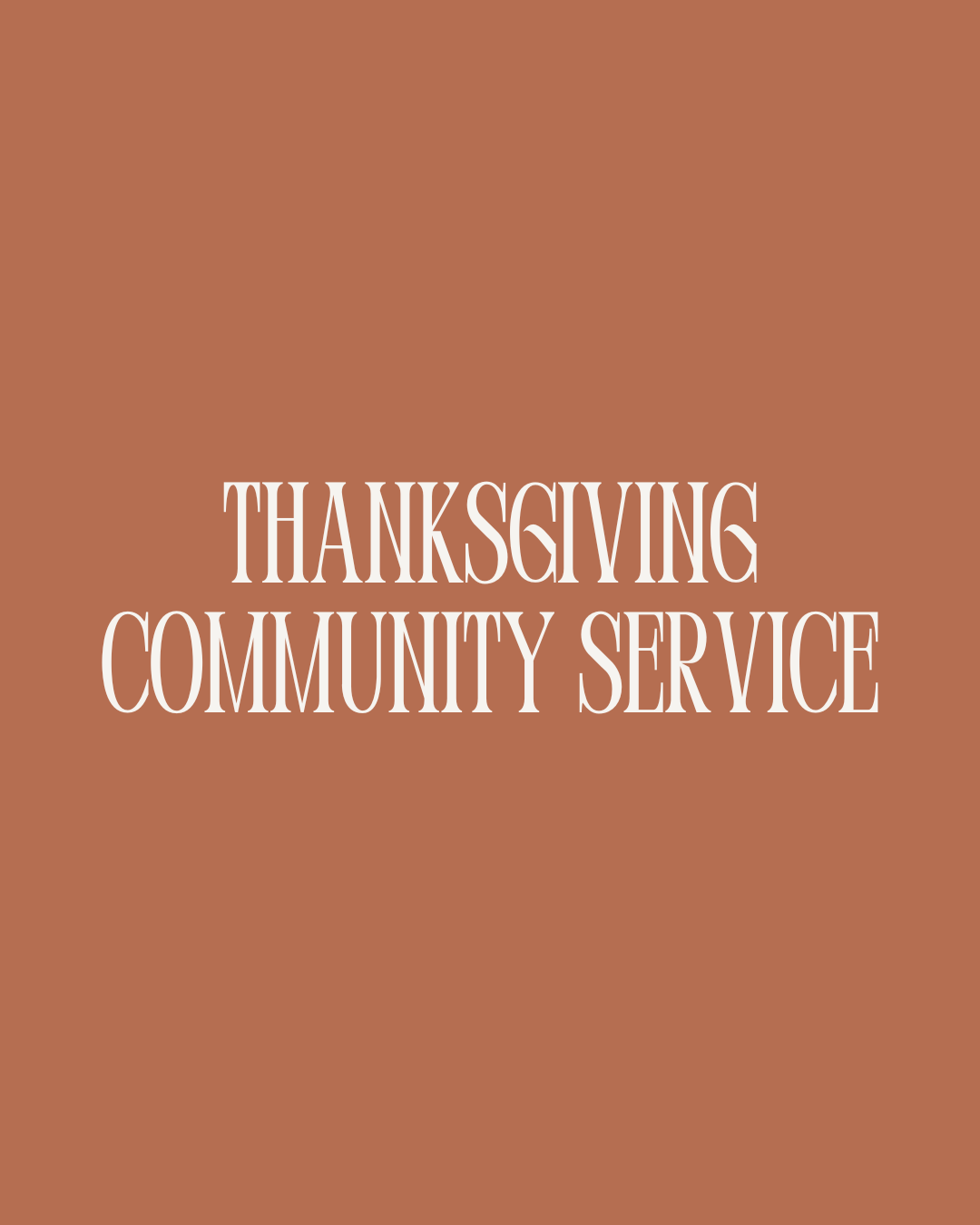 Thanksgiving Community Service