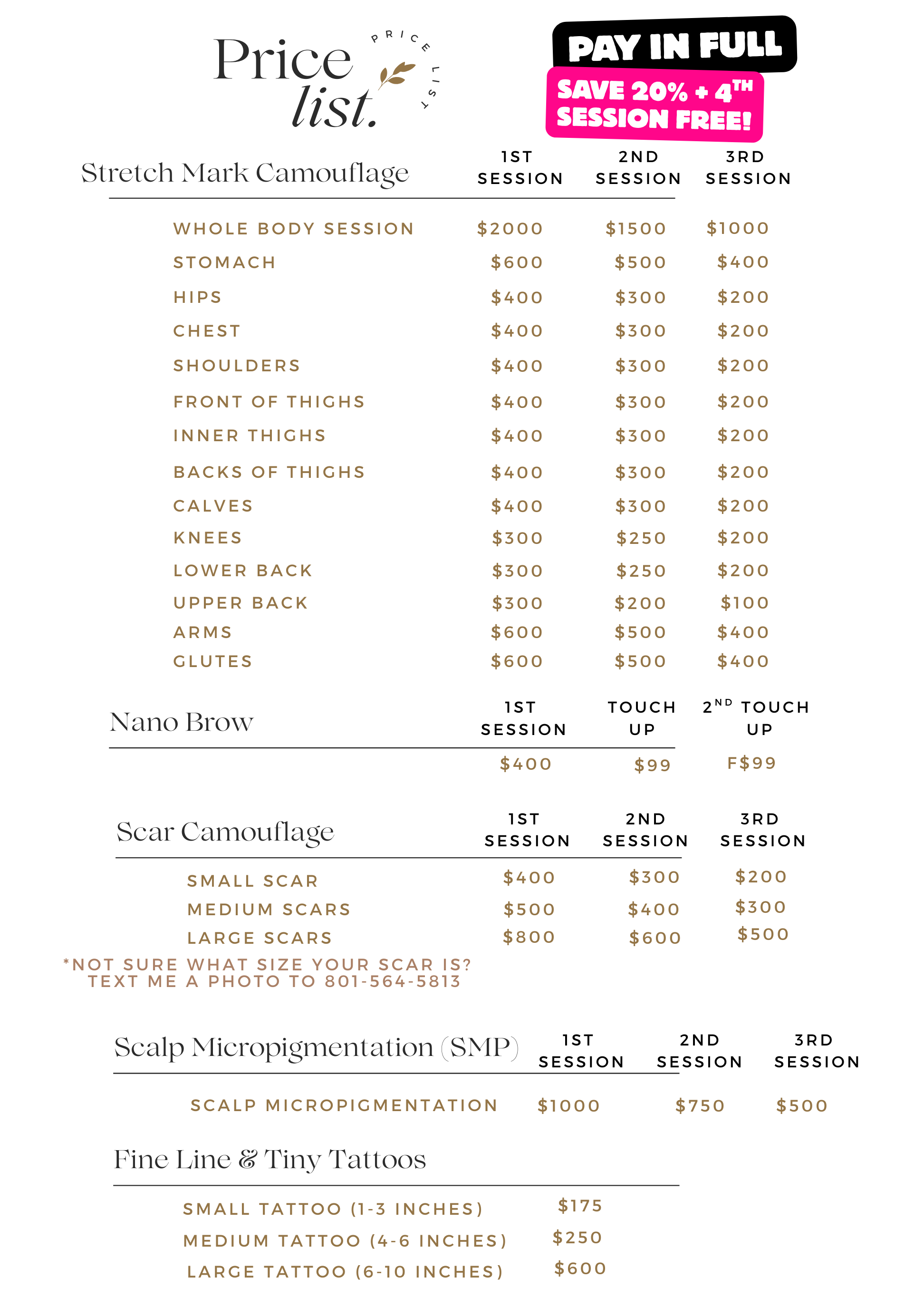 how much is camouflage tattoo