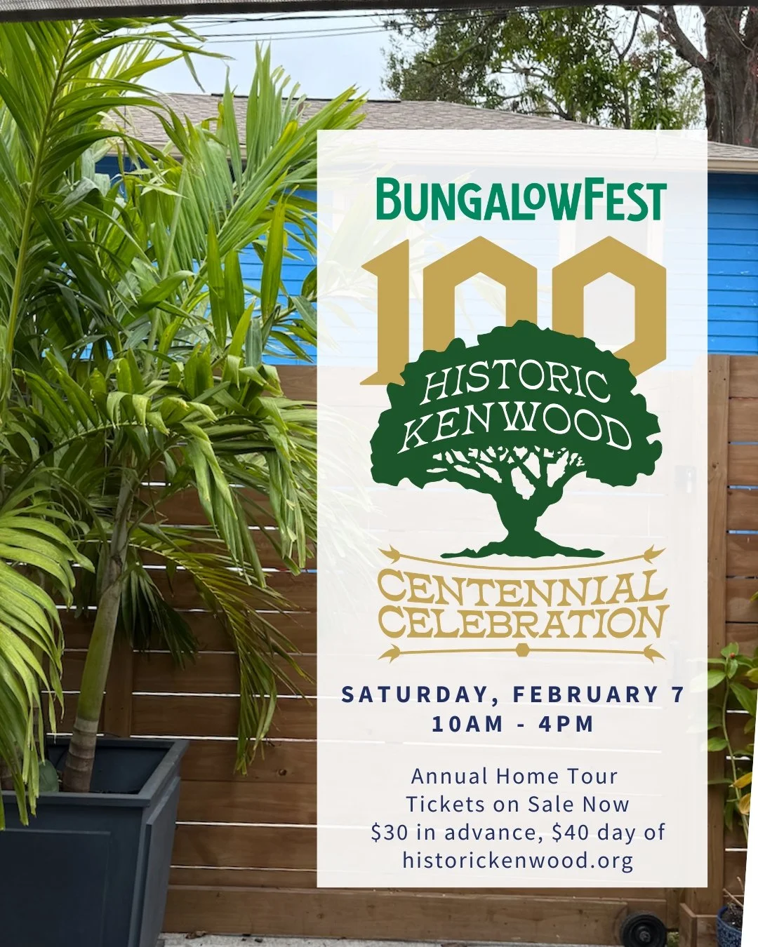 ☀️🏡 IT&rsquo;S HERE &mdash; BUNGALOWFEST IS THIS WEEKEND! 🏡☀️

The weather forecast? Warm, sunny, and absolutely perfect for strolling Historic Kenwood and stepping inside some of St. Pete&rsquo;s most beautiful historic homes.

Join us Saturday fr